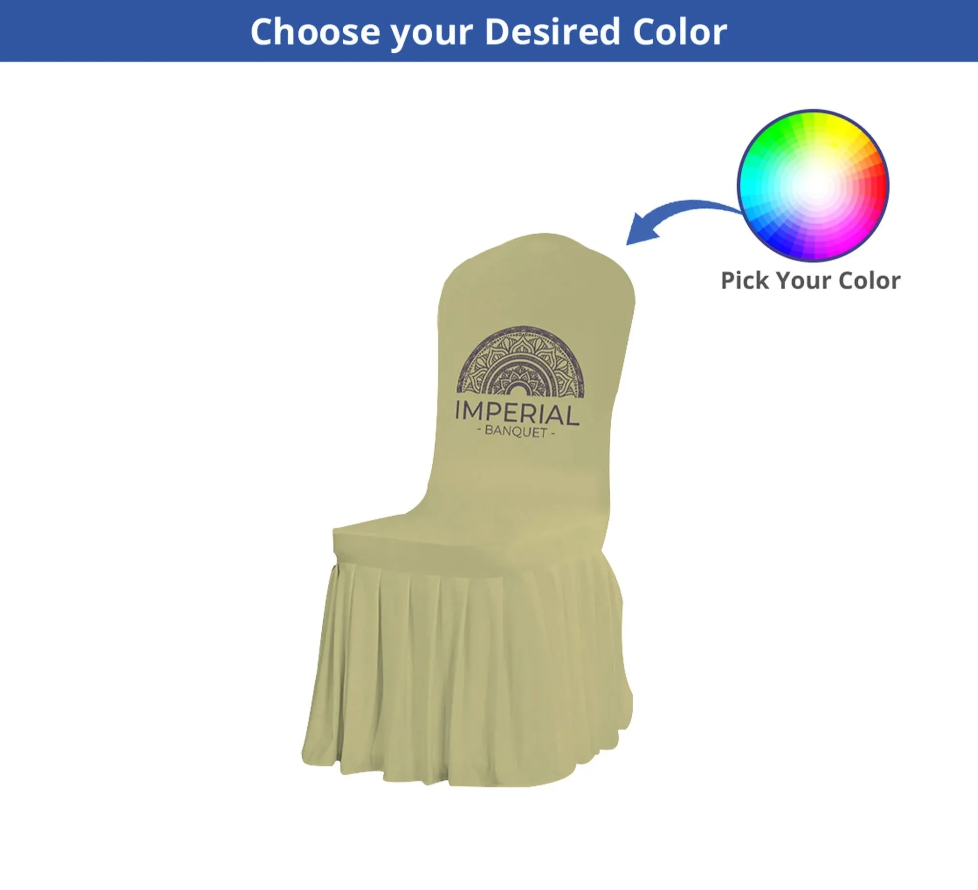 Pleated Banquet Chair Covers (14.2" x 32.3") 2