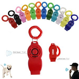 Whistle Durable Metal Pet Training Clicker With Wrist Band 2