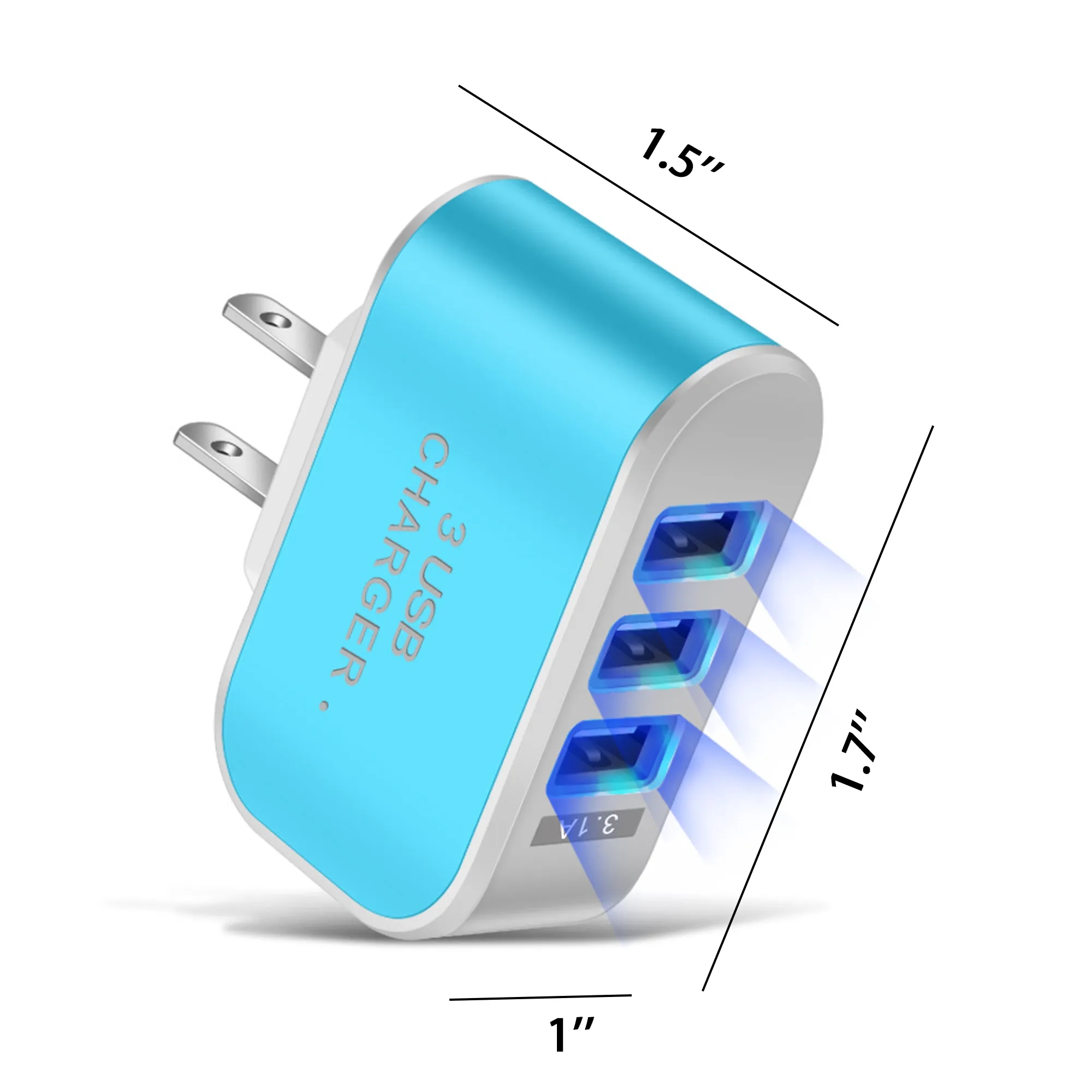 USB 3-Port Multi-Device Phone Charger 5