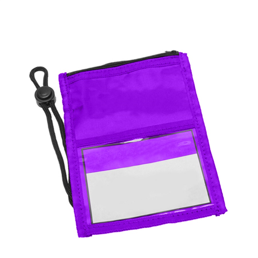 Adjustable Lanyard Neck Wallet - 6.89" x 5.25" 3