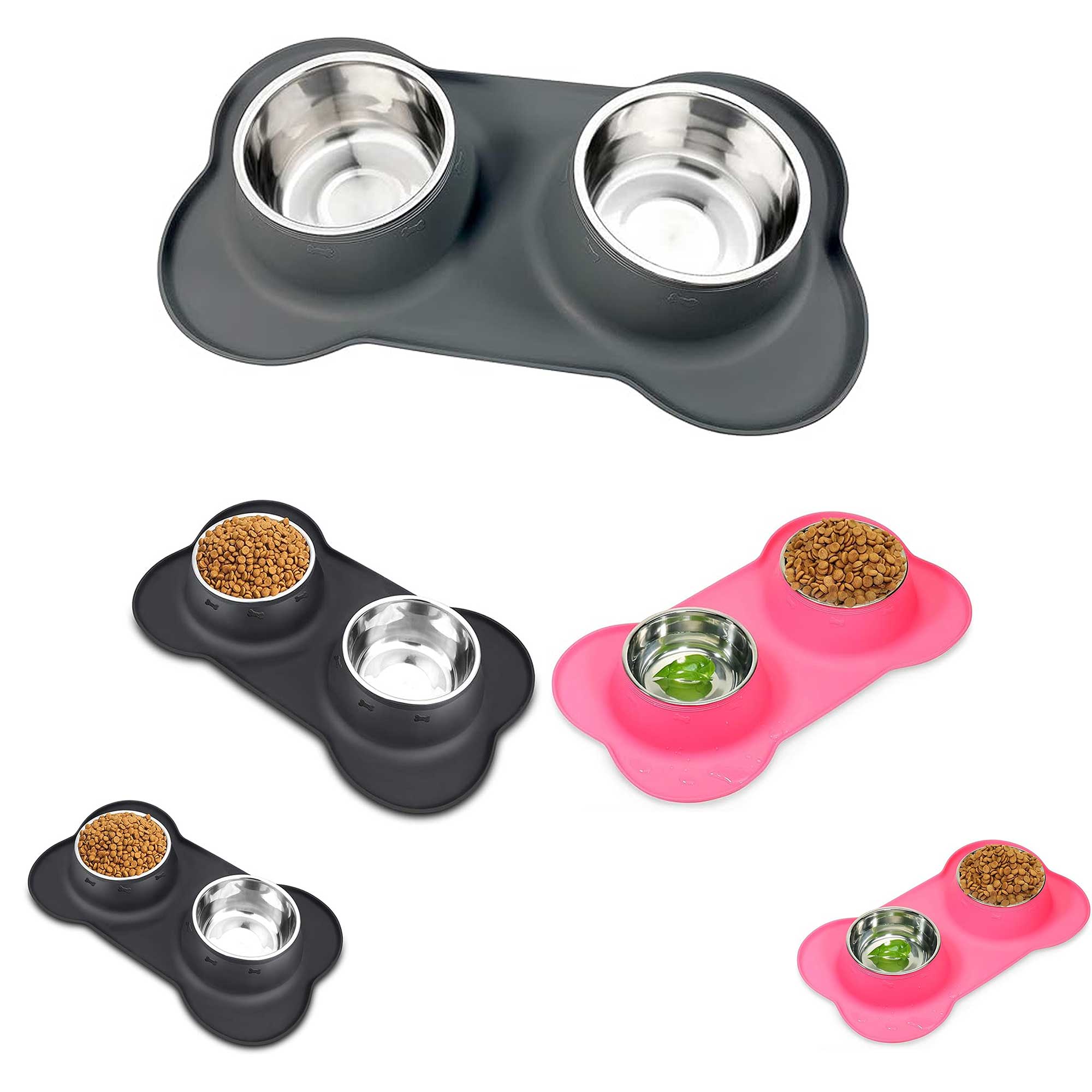Pet Deluxe Dog Bowls Stainless Steel Dog Bowls 2