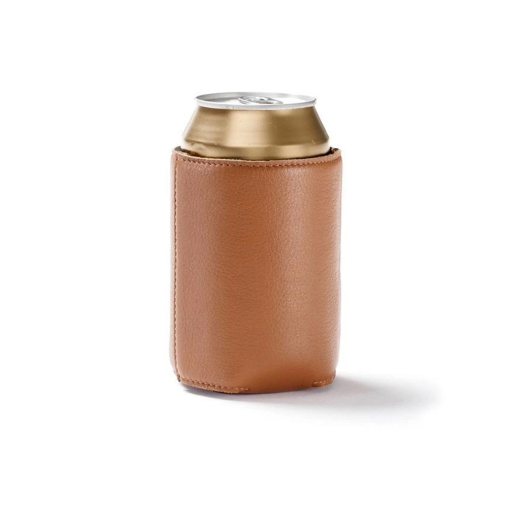 Leather Neoprene Can Cooler, custom can cooler with logo imprint 5