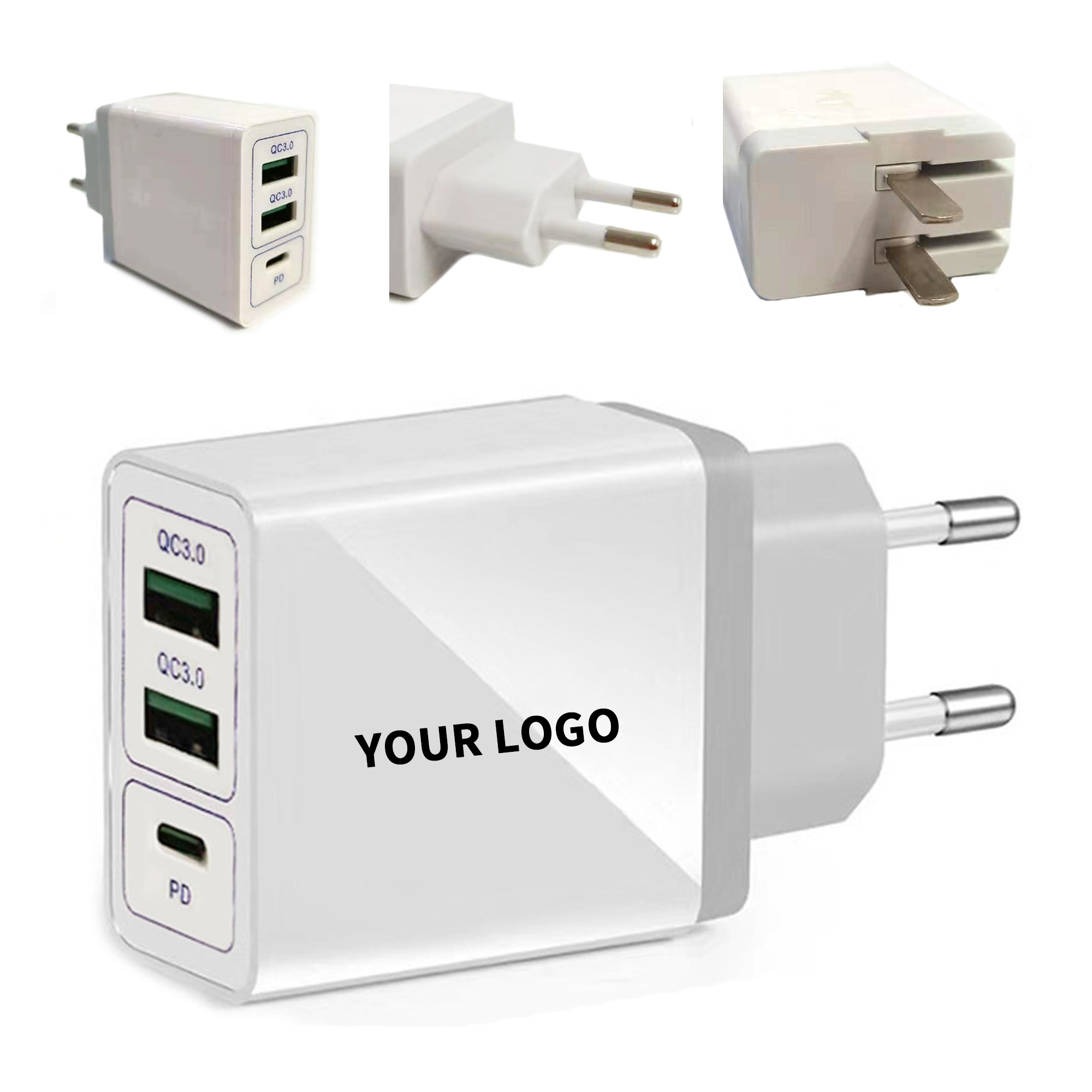 Three Port Fast Charging Power Adapter Cube 2