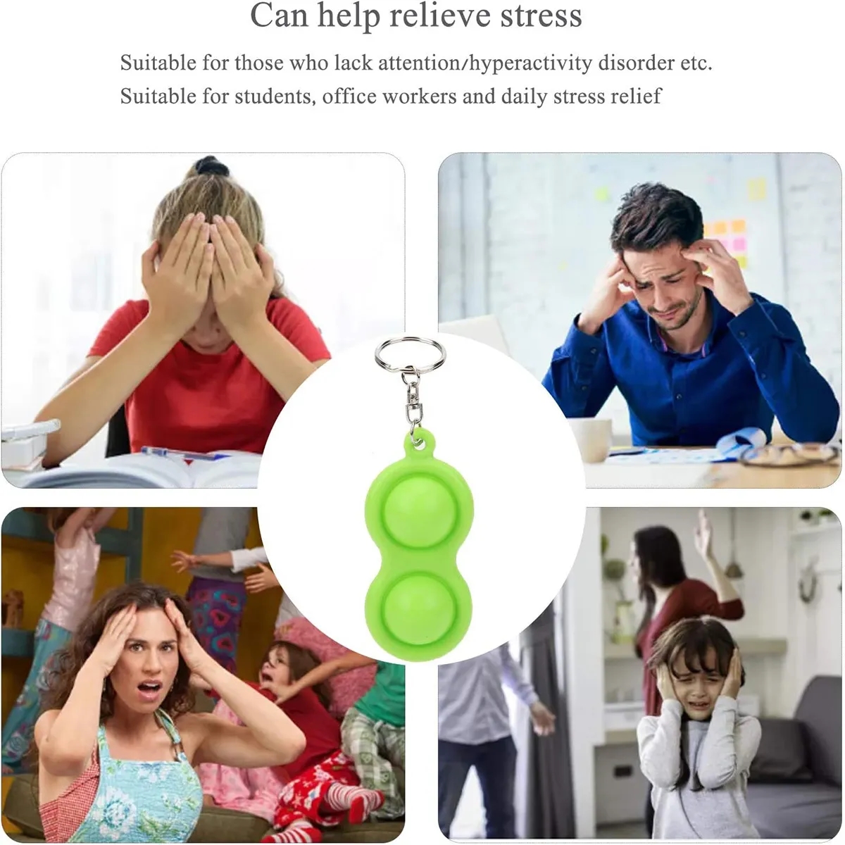 Simple Dimple Bubbles Keychain Fidget Stress Relief Toys 2