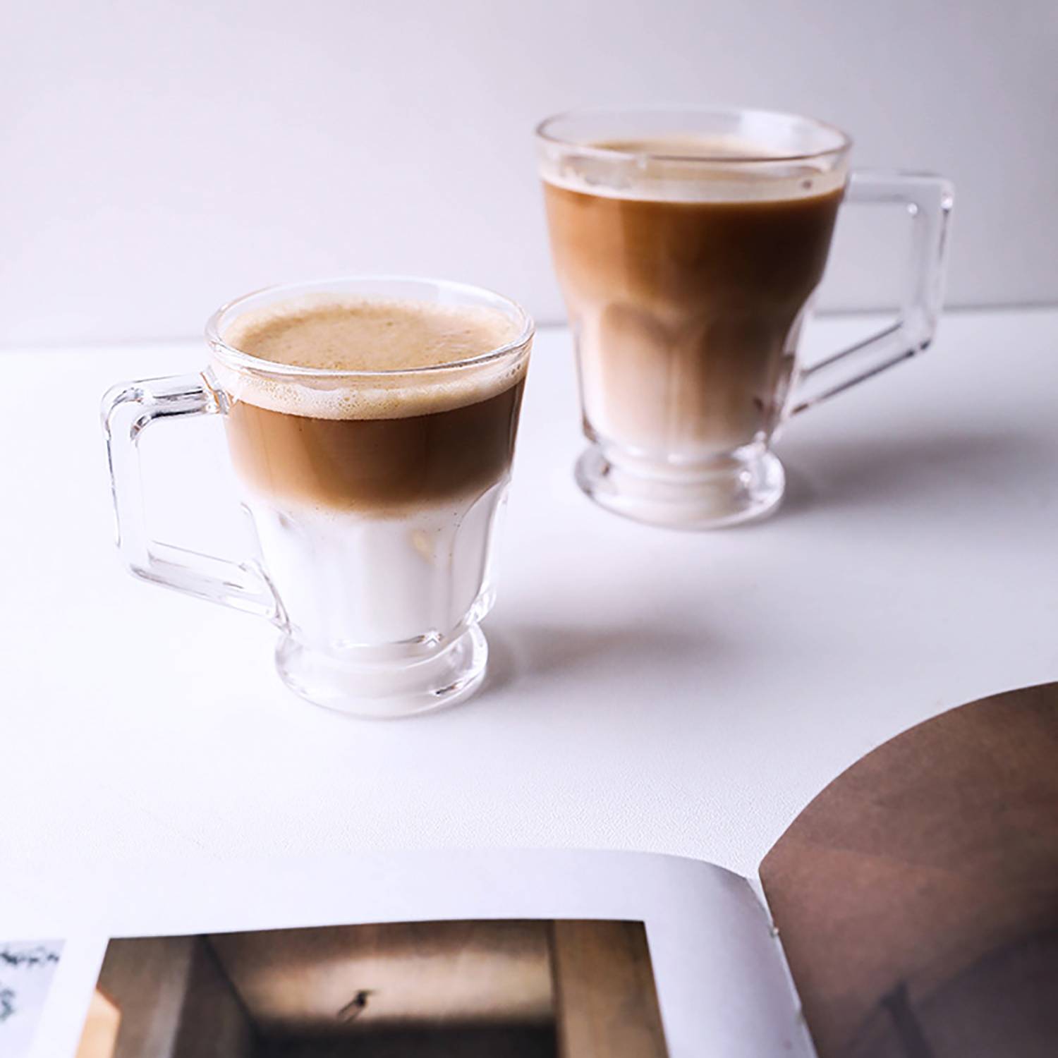 10oz Glass Coffee Mug w/ Handle 7