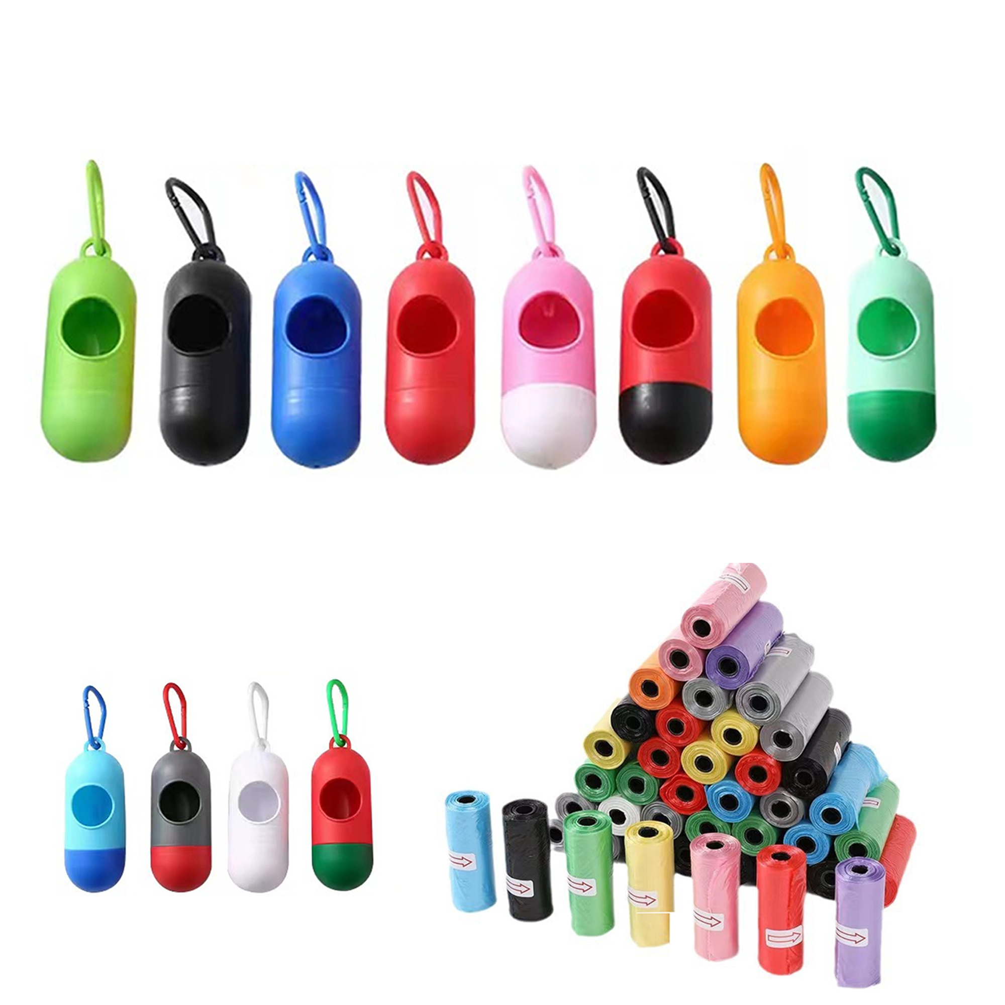 Pill Shape Pet Waste Dispenser With Garbage Bags 2