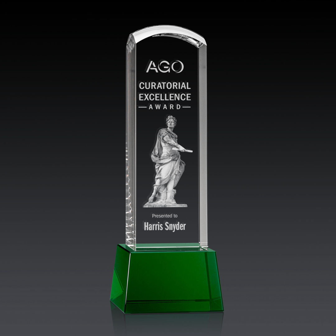 Silkwood 3D Award on Base - Green 2
