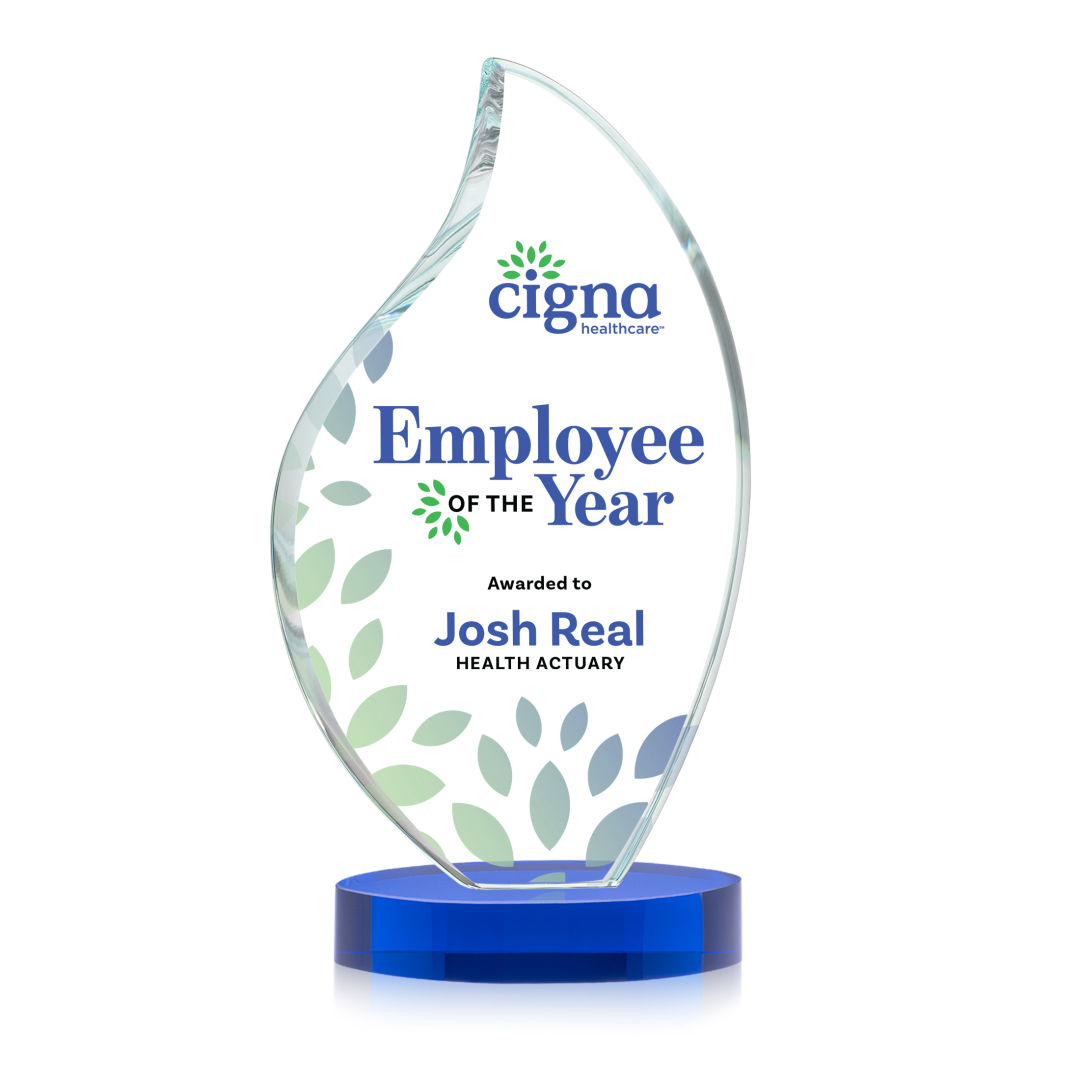 Odessy Flame VividPrint™ Award on Alberton Base - Blue 15