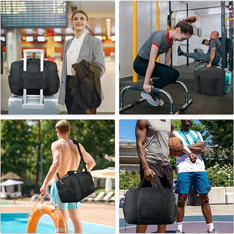 Sports Gym Duffel Bag with Wet Pocket & Shoes Compartment 4