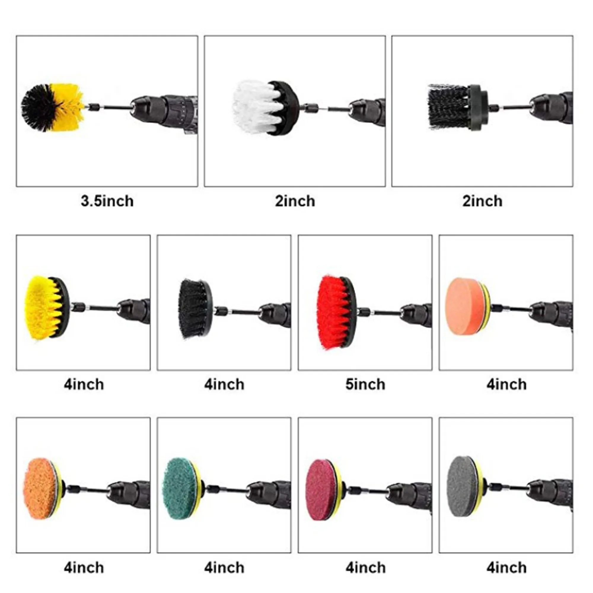 23 Piece Power Scrubber Drill Brush Attachment Set 4