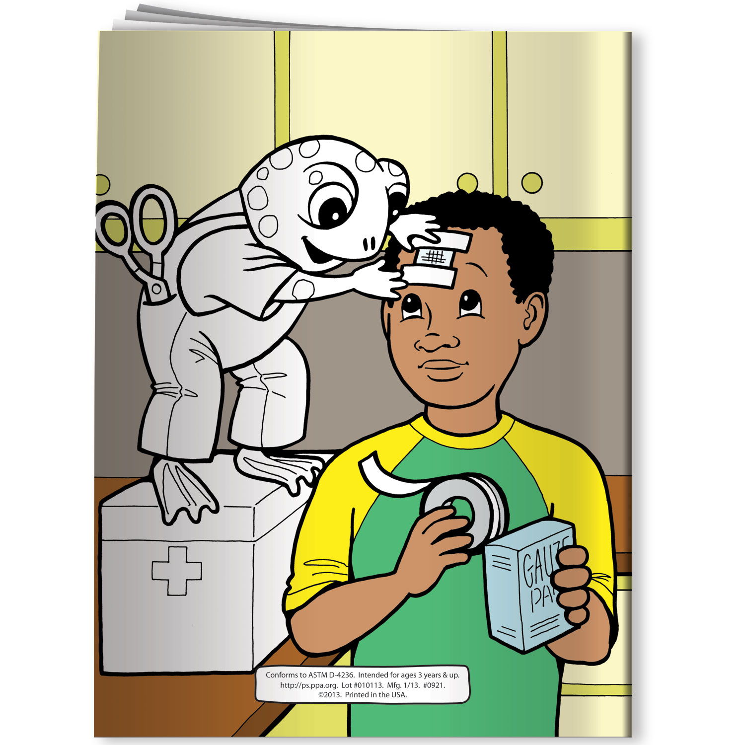 Combo Pack - CB1142 Coloring Book & 4-Pack of Crayons (Imprinted) in a Poly Bag 3