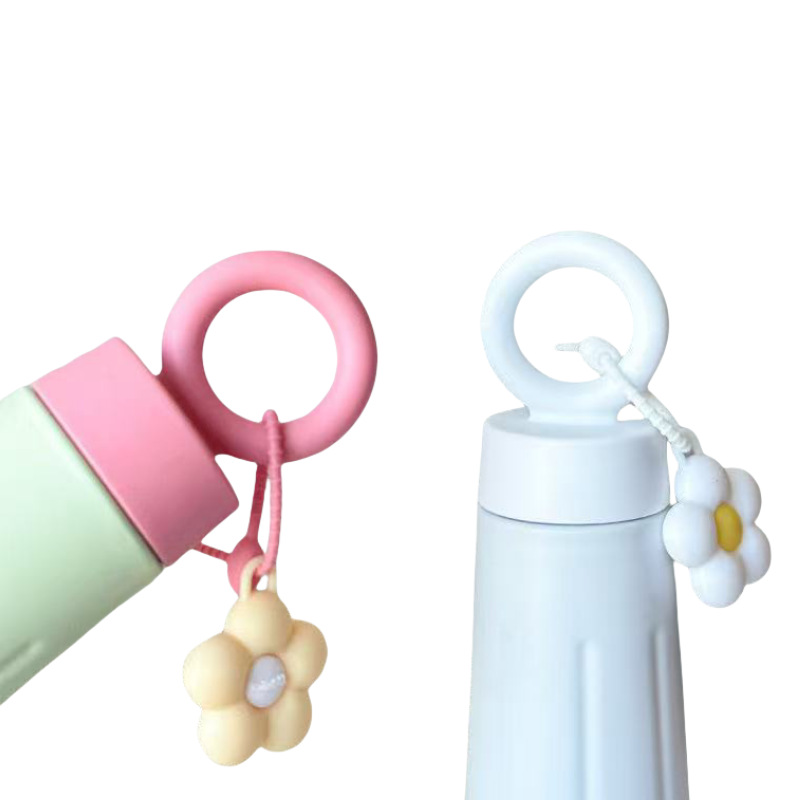 15 oz Floral Insulated Stainless Steel Water Bottle W/ Ring Handle 3
