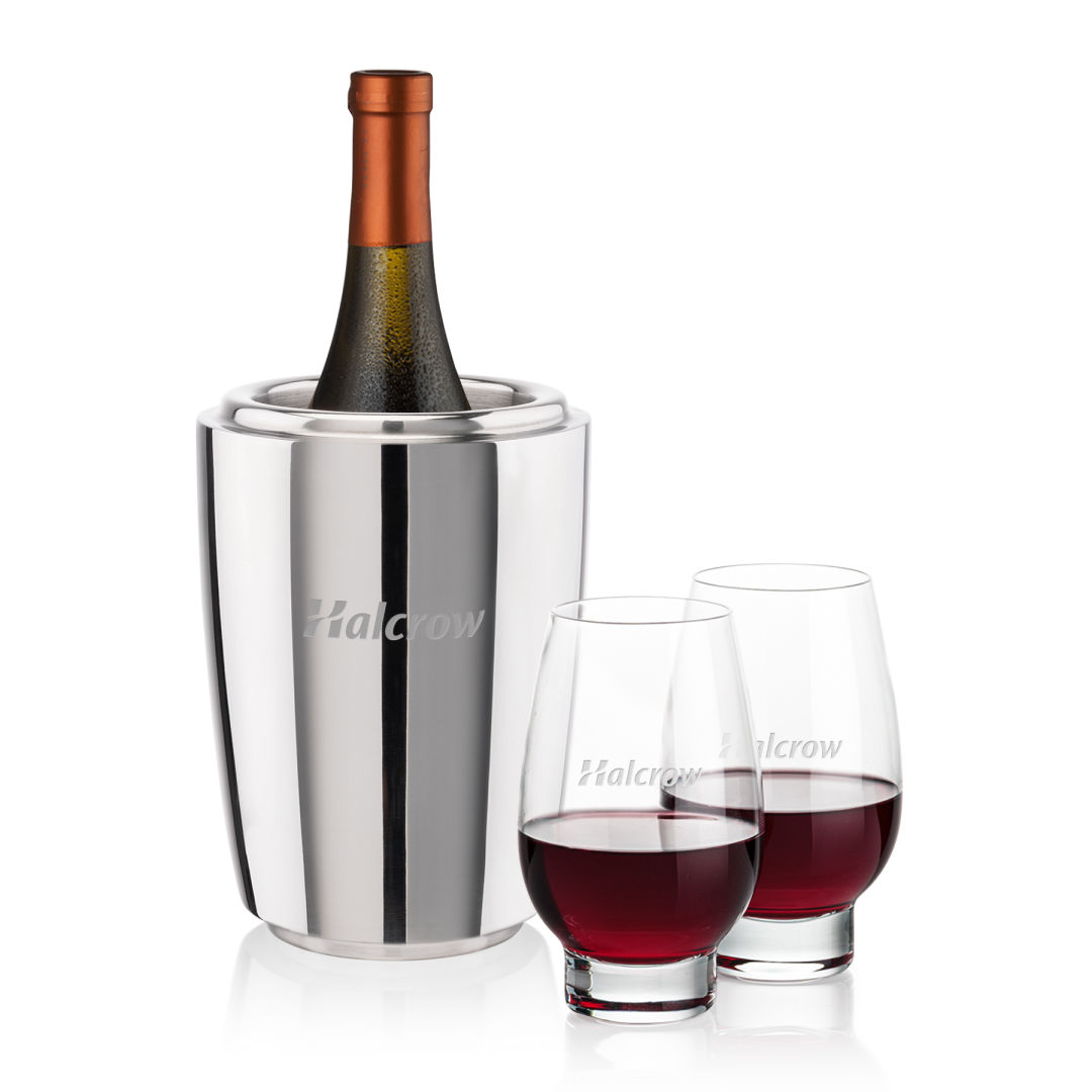 Pescara Wine Cooler & Glenarden Stemless Wine Set