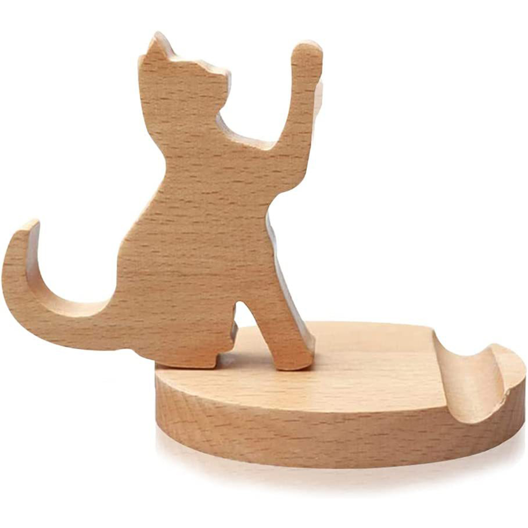 Wooden Desk Animal Cell Phone Stands 2