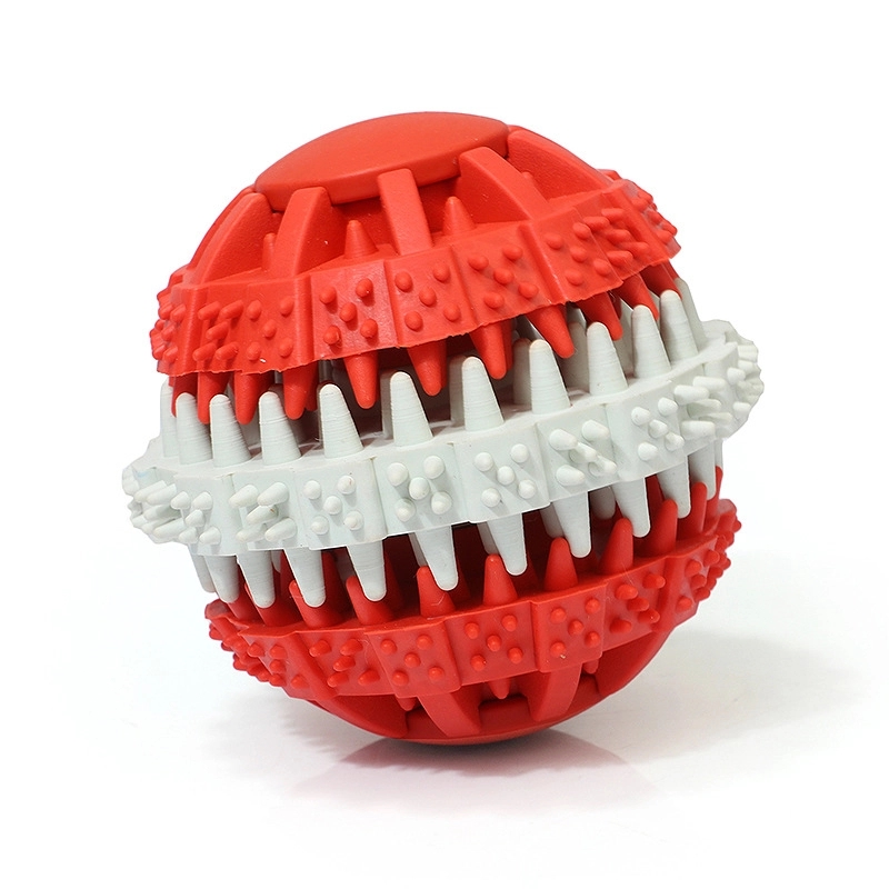Rubber Dog Chewing Balls Soft Cleaning Teeth Toys 3