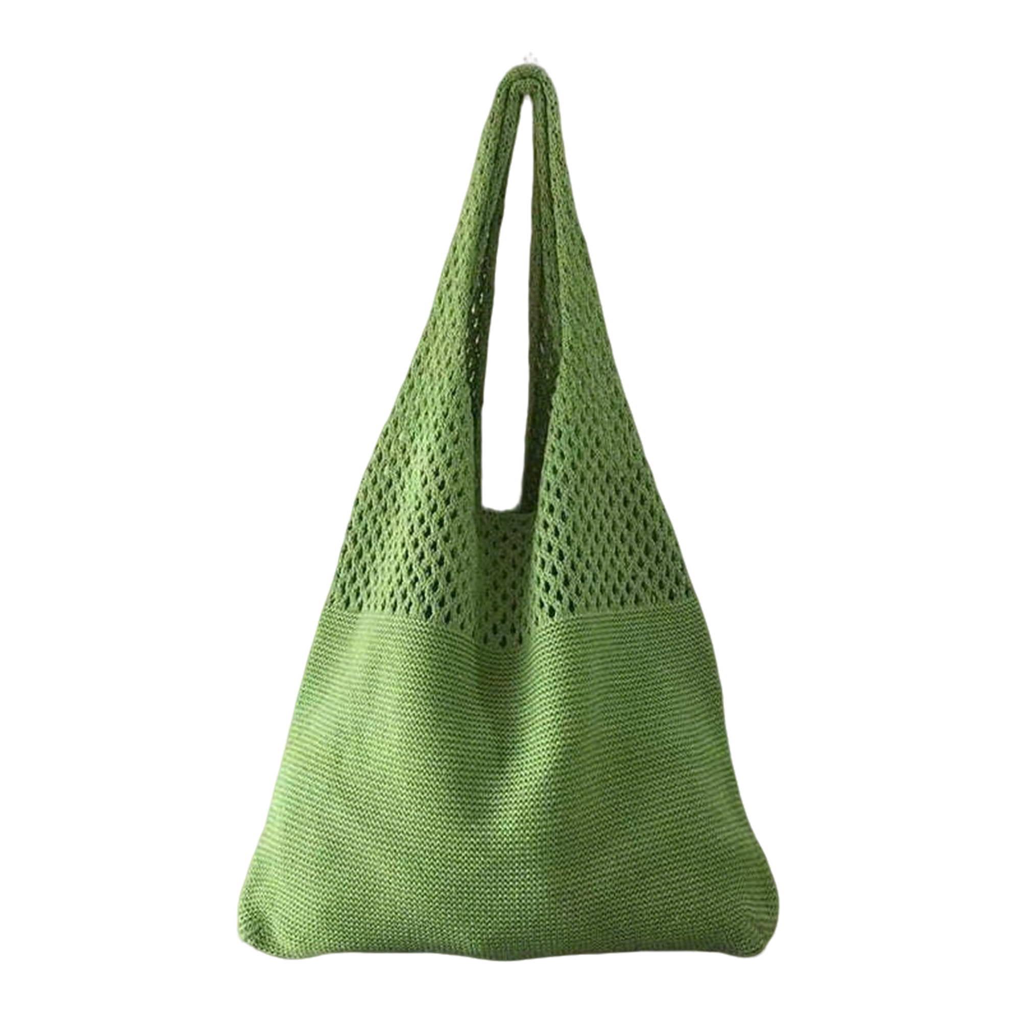 Reusable Knitted Tote Bag 25" x 15" Elastic Fabric 5
