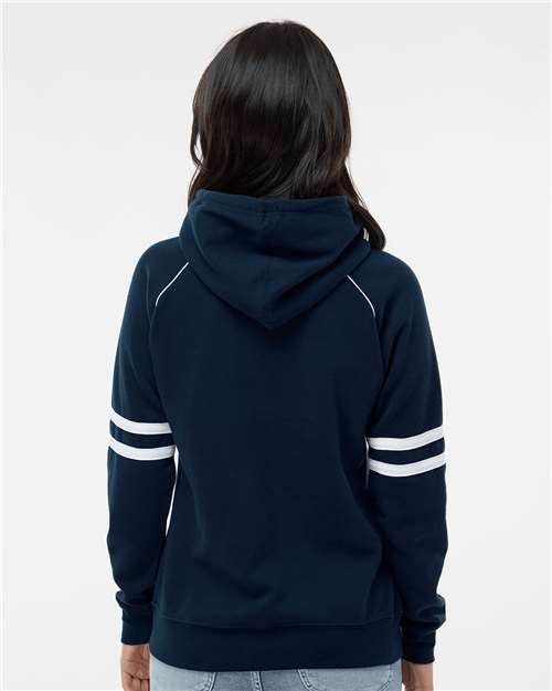Women's Varsity Fleece Piped Hooded Sweatshirt - 8645 36