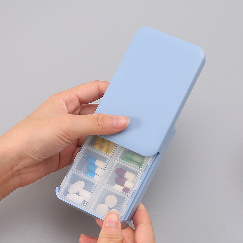 6 Compartments Push Pull Pill Box 4
