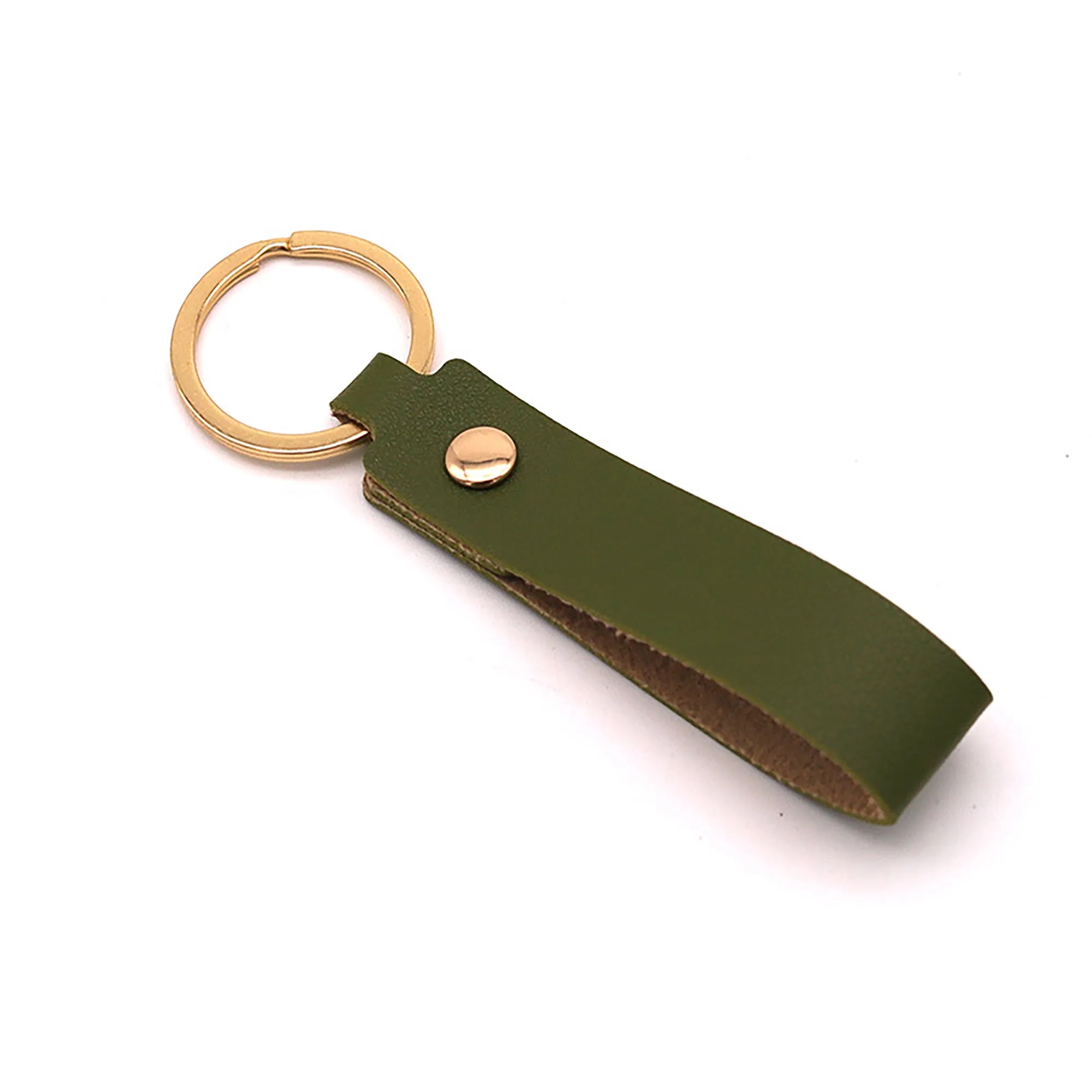 Classic Leather Keychain with Metal Ring and Custom Logo 7