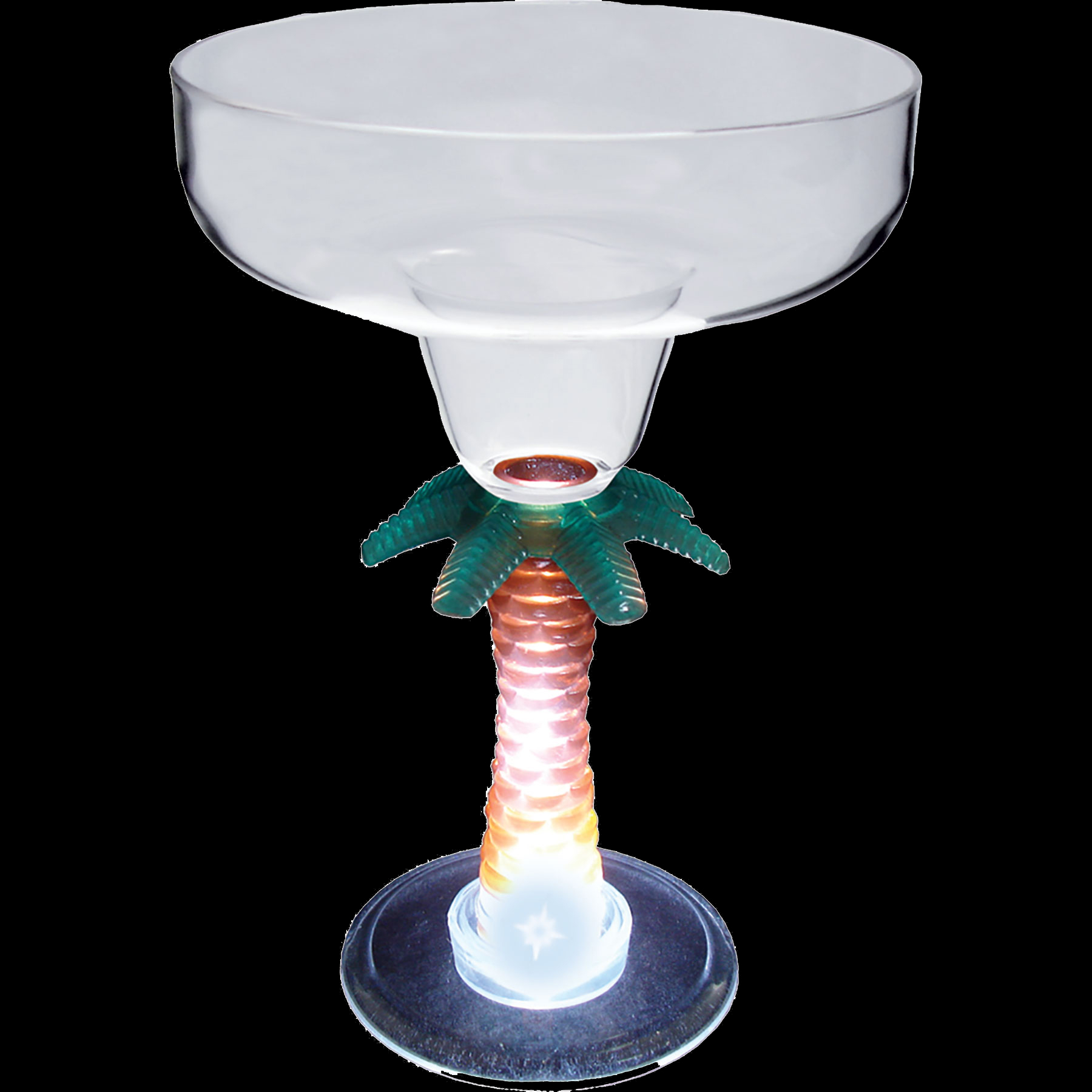 12oz Light Up Novelty Stem Plastic Margarita Glass 3
