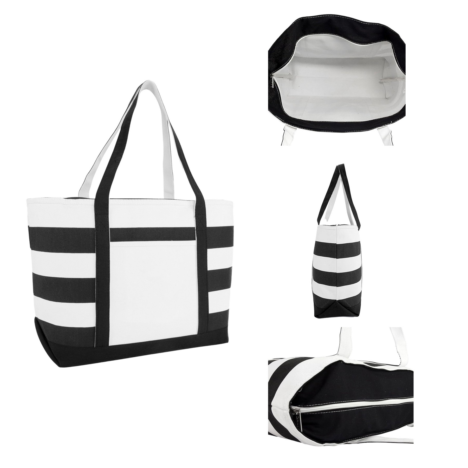Striped Boat Tote Bag 3