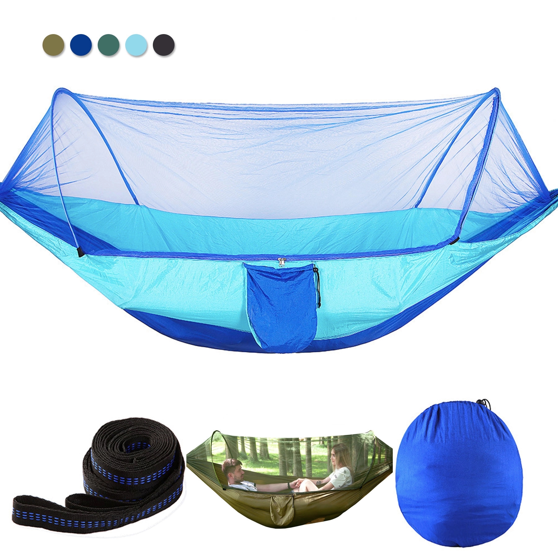 Automatic Quick Open Mosquito Net Hammock 4