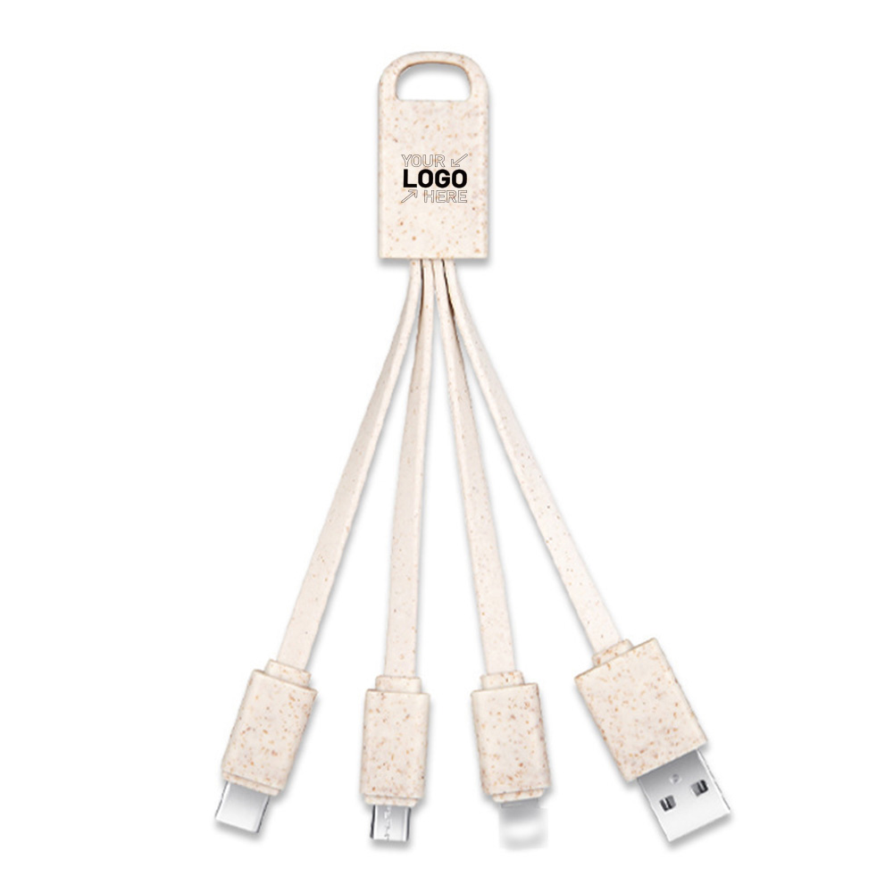 Eco Friendly Wheat Straw 4 In 1 Charging Cable 4