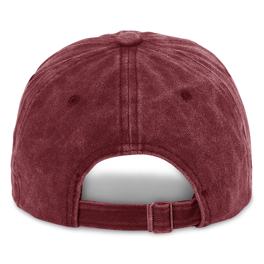 Stock Washed Cotton 6-Panel Baseball Cap w/ D-Ring Metal 3