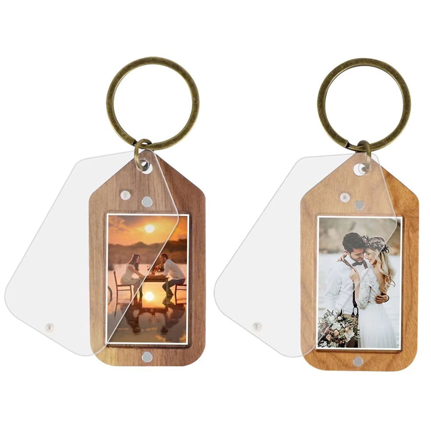 Acrylic-Wood Photo Keychain 2
