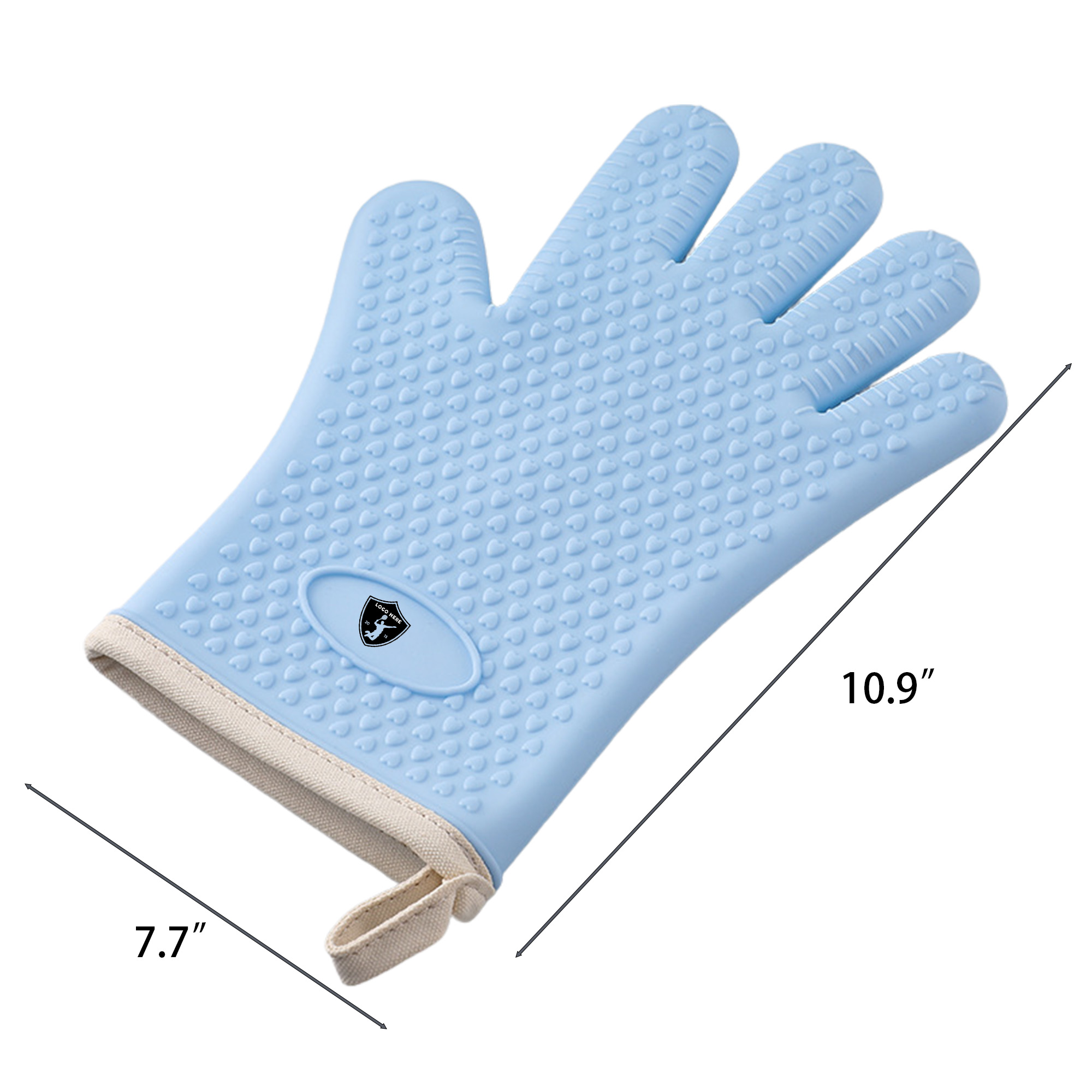 MOQ 50 Silicone Oven Mitts Heat Resistant Microwave Gloves 3