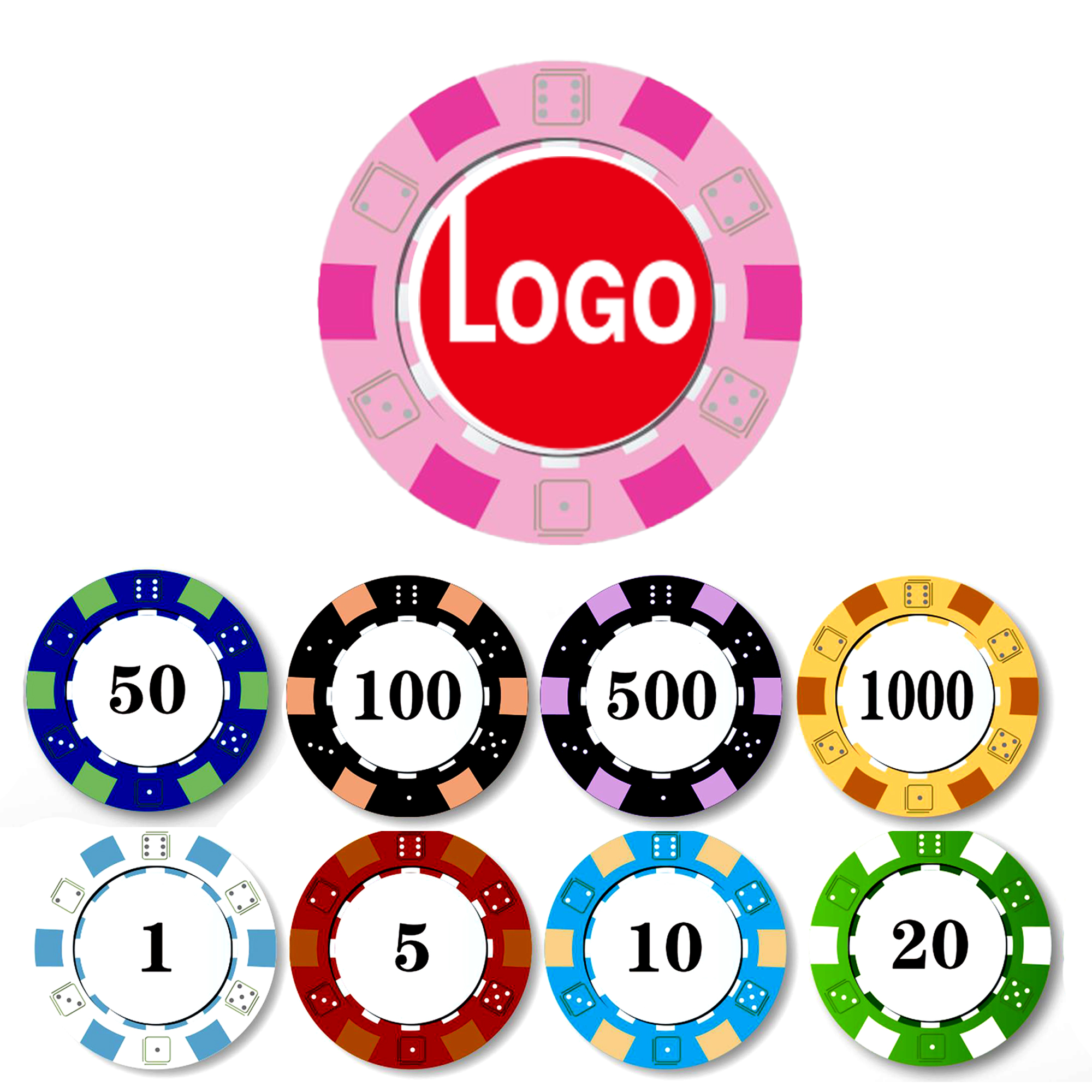 Blackjack Poker Dice Chips 1