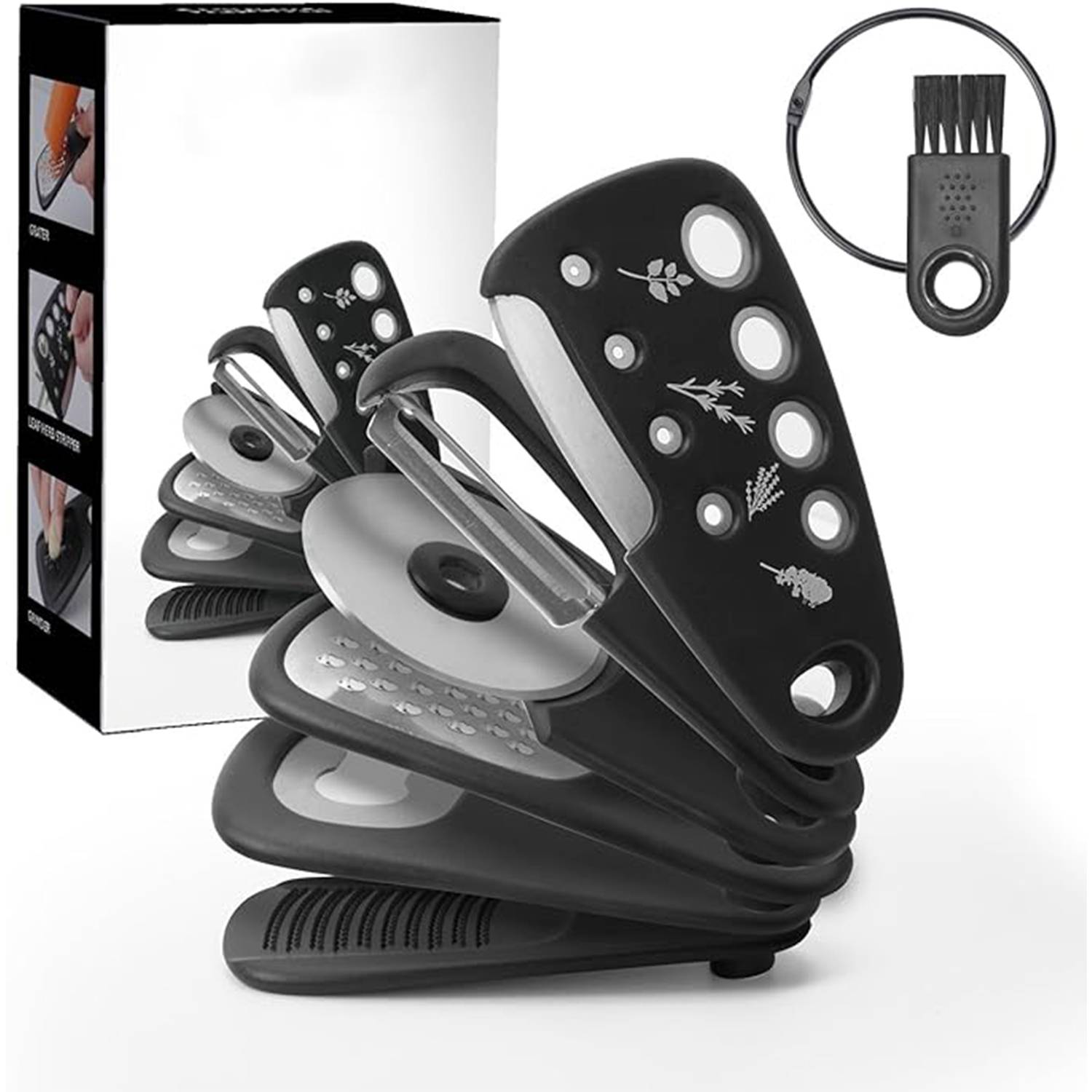 Stackable Kitchen Tools 6-Piece Skin Shaving and Bottle Open 4