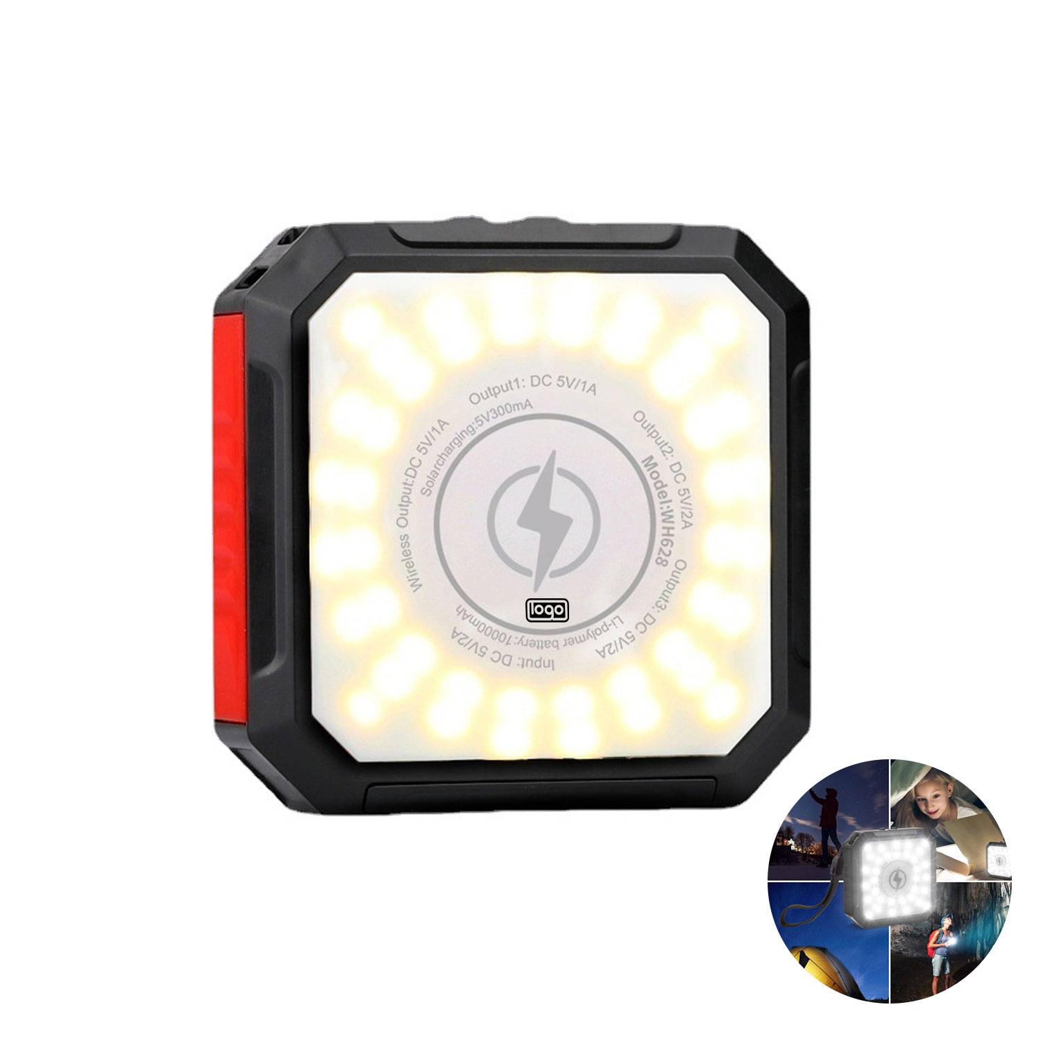 Solar Power Bank Light with Wireless Charger 9