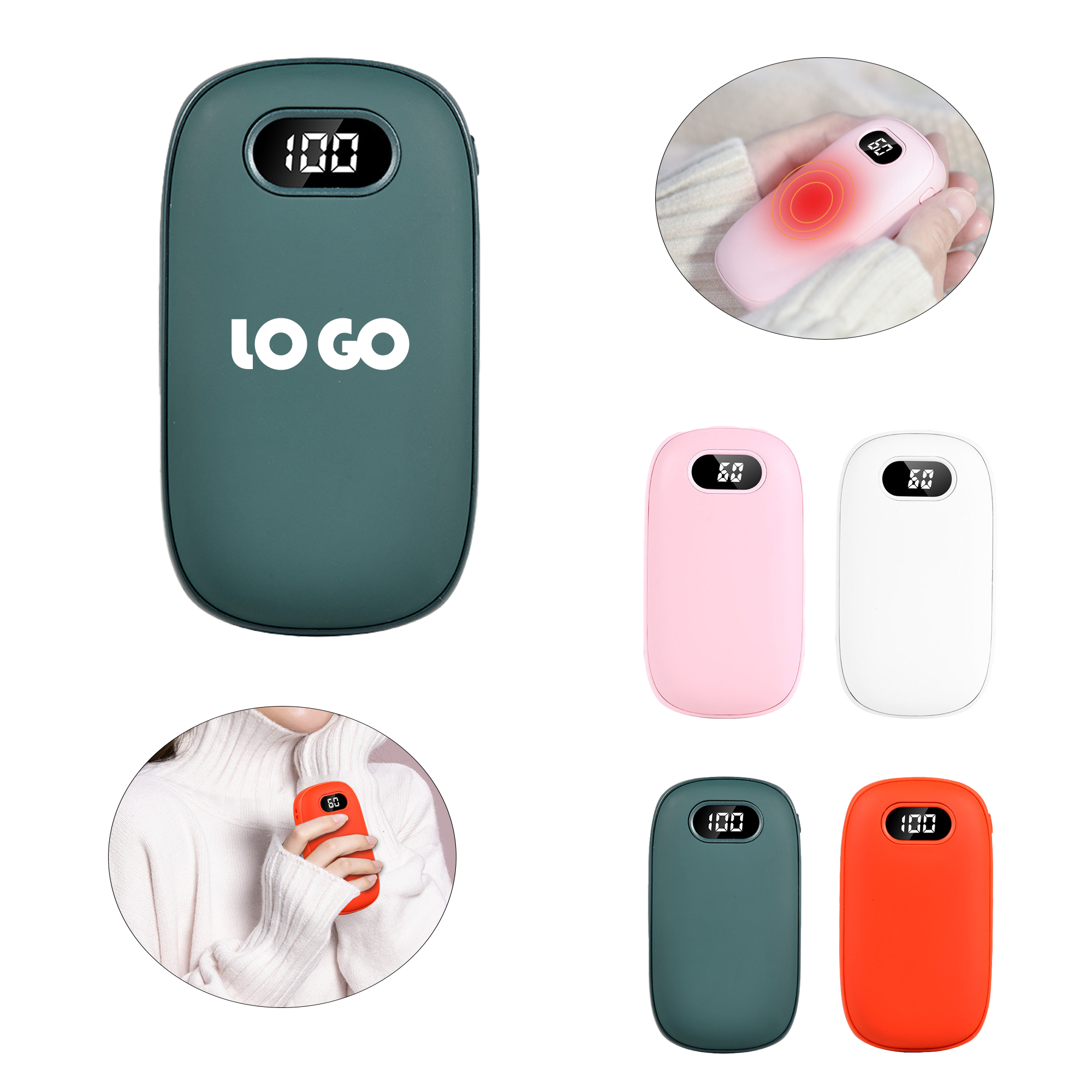 Portable Digital Display Rechargeable Winter Hand Warmer 2