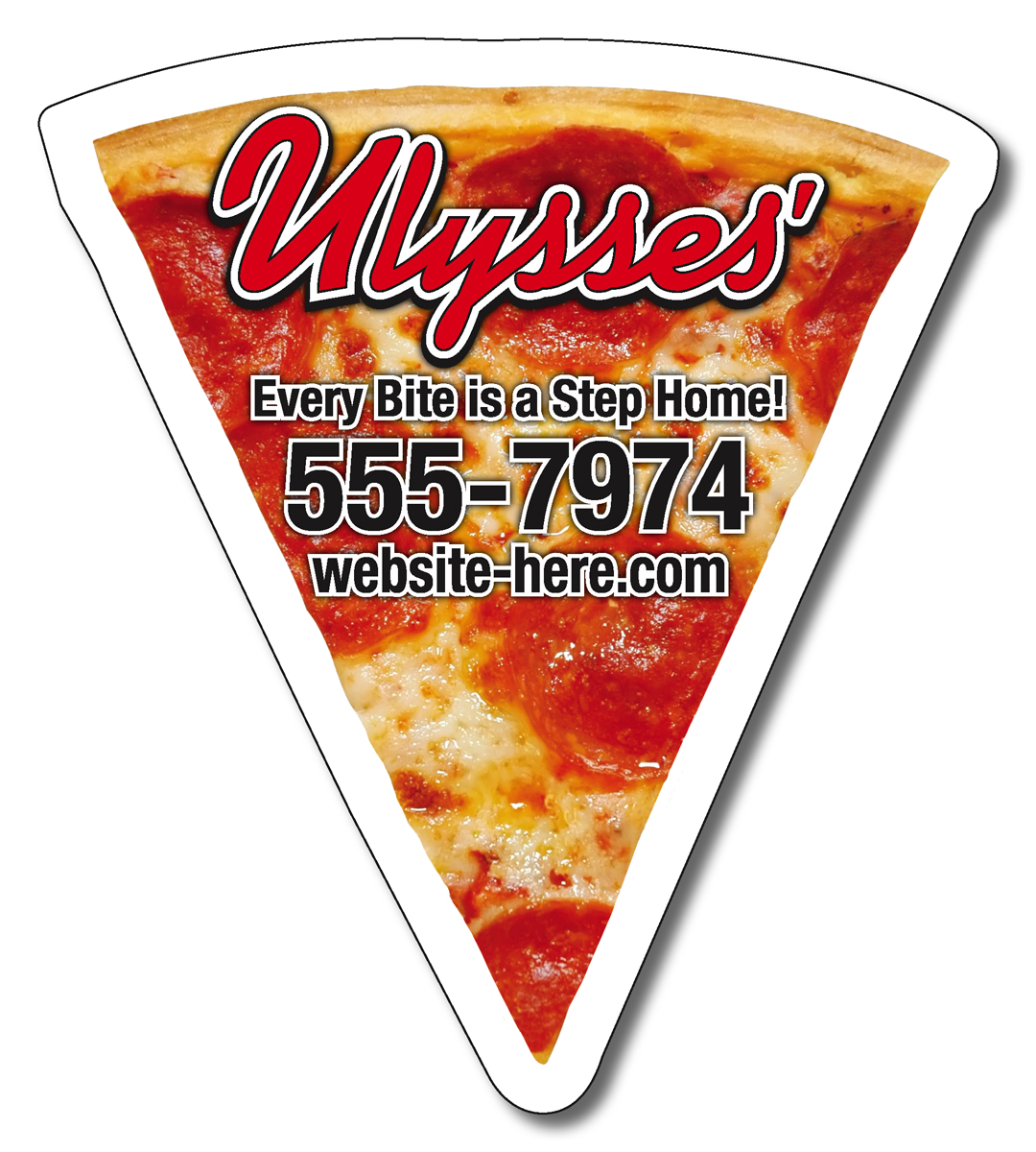 Magnet - Pizza Slice Shape (3.125x3.5) - 30 mil. 3
