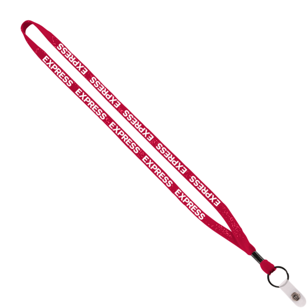 1/2" Cotton Lanyard with Metal Crimp & Split-Ring 61