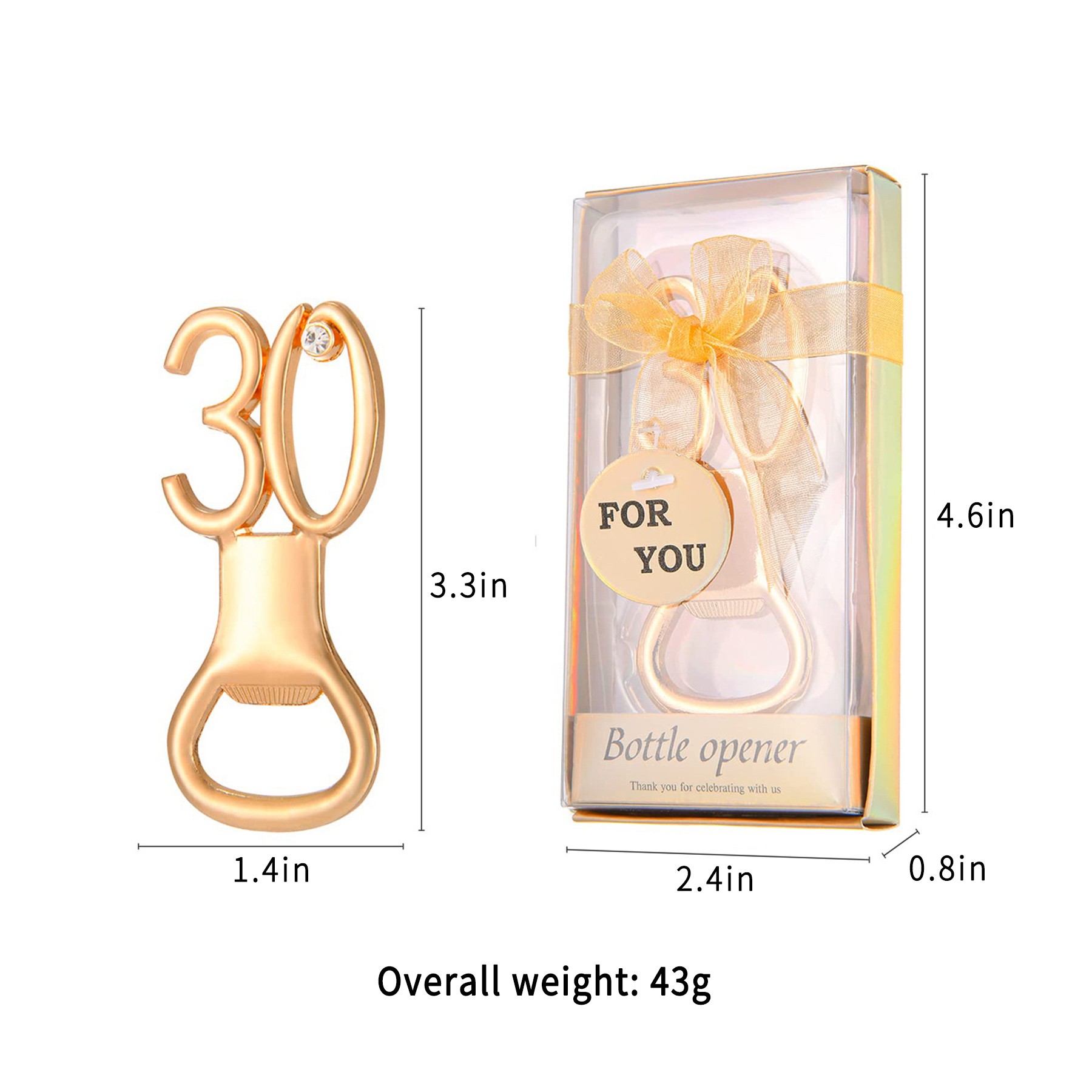 Digital Alloy Corkscrew Birthday Bottle Opener For Party Favors 15