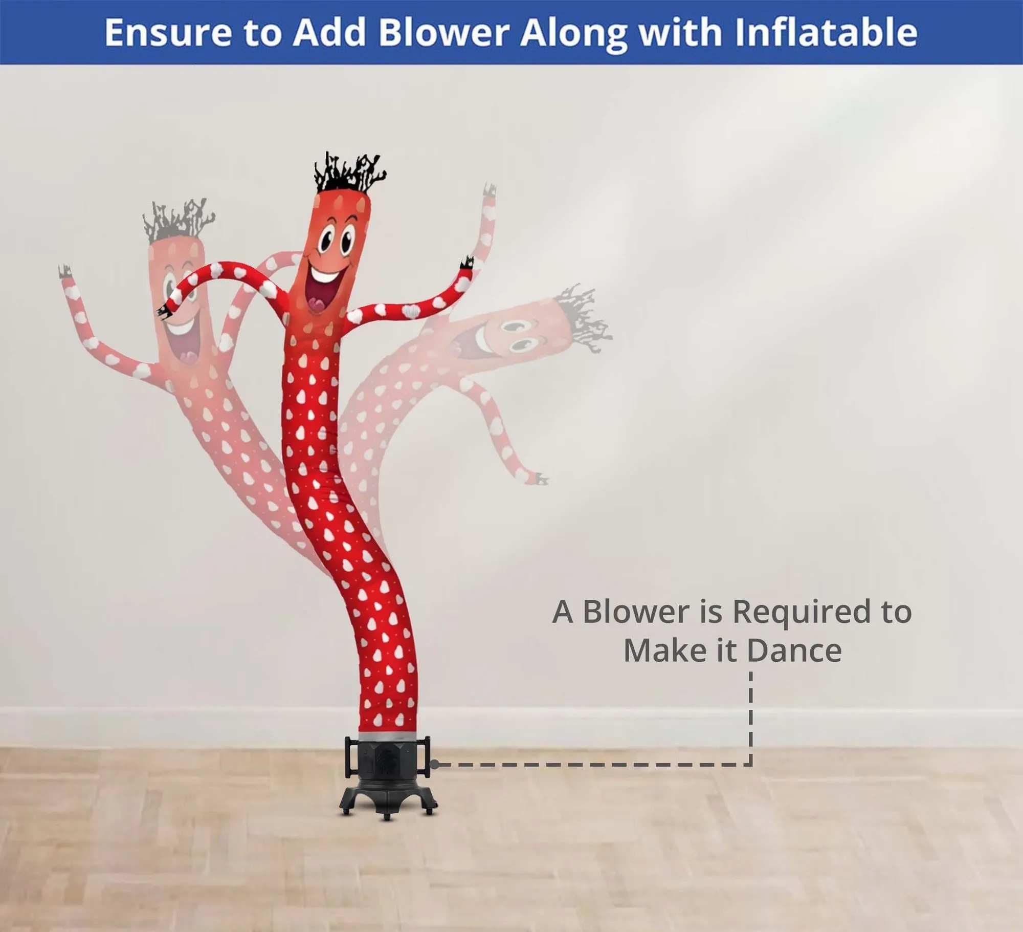 Valentine's Day Inflatable Tube Man with Blower 2