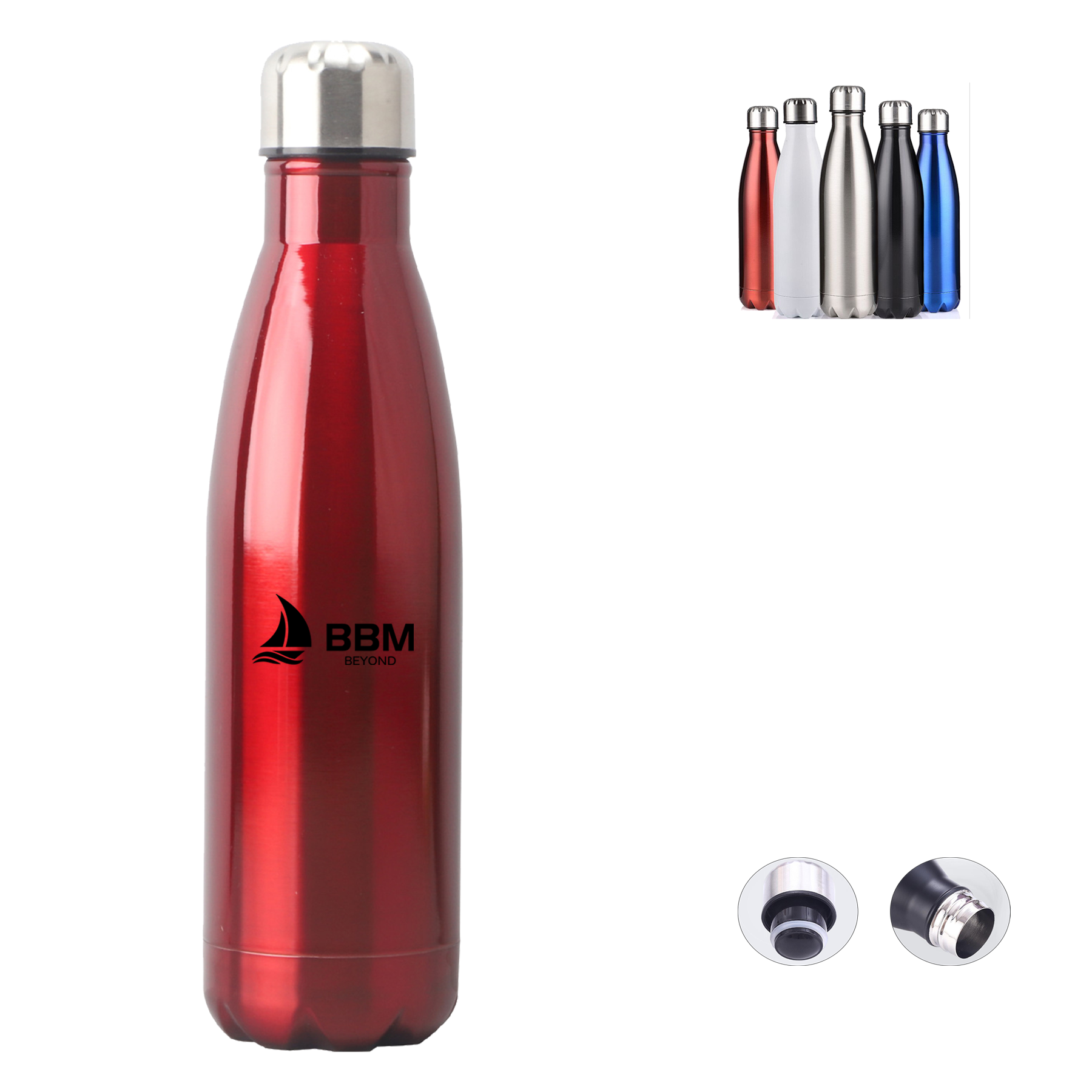 Double Wall Cola Shaped Water Bottle, custom water bottle with logo imprint 2