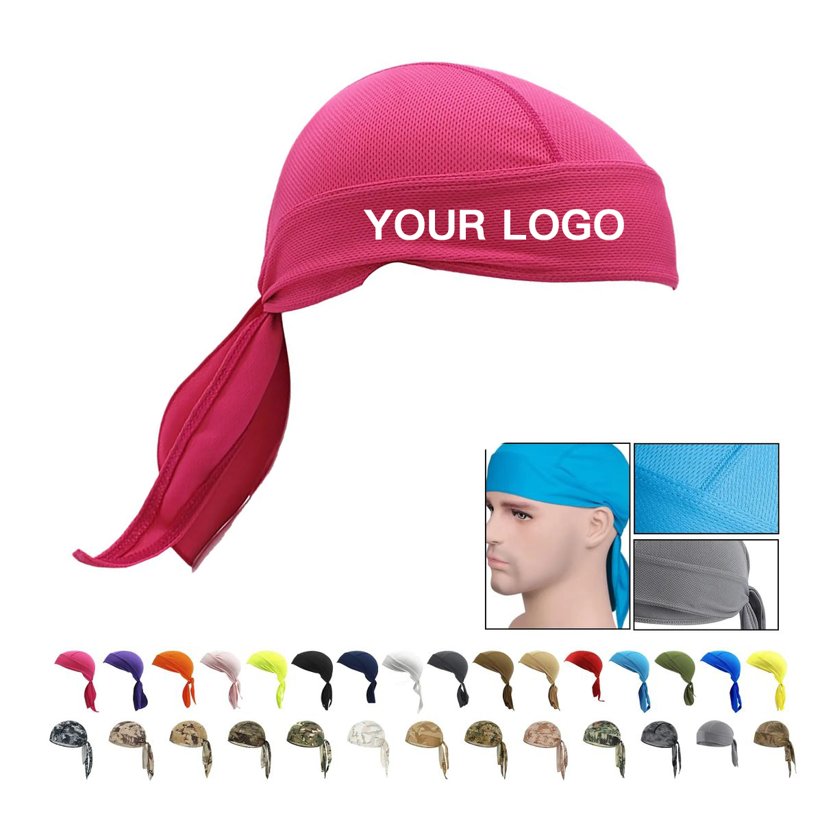 Lightweight Pirate Bandana Cap for Men and Women 14