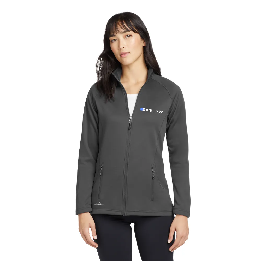 Eddie Bauer(R) Women's Smooth Fleece Full-Zip, custom jacket with logo imprint 3