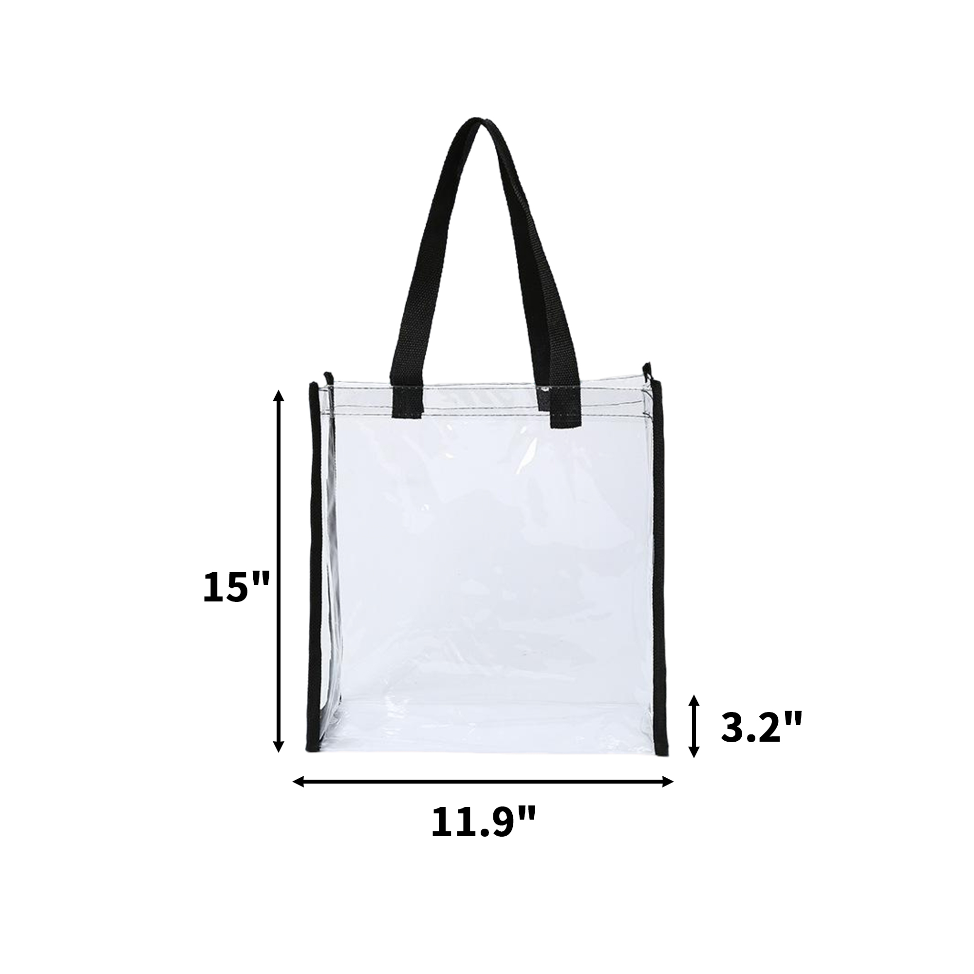 Clear PVC Stadium Tote Bag With Long Handles 1