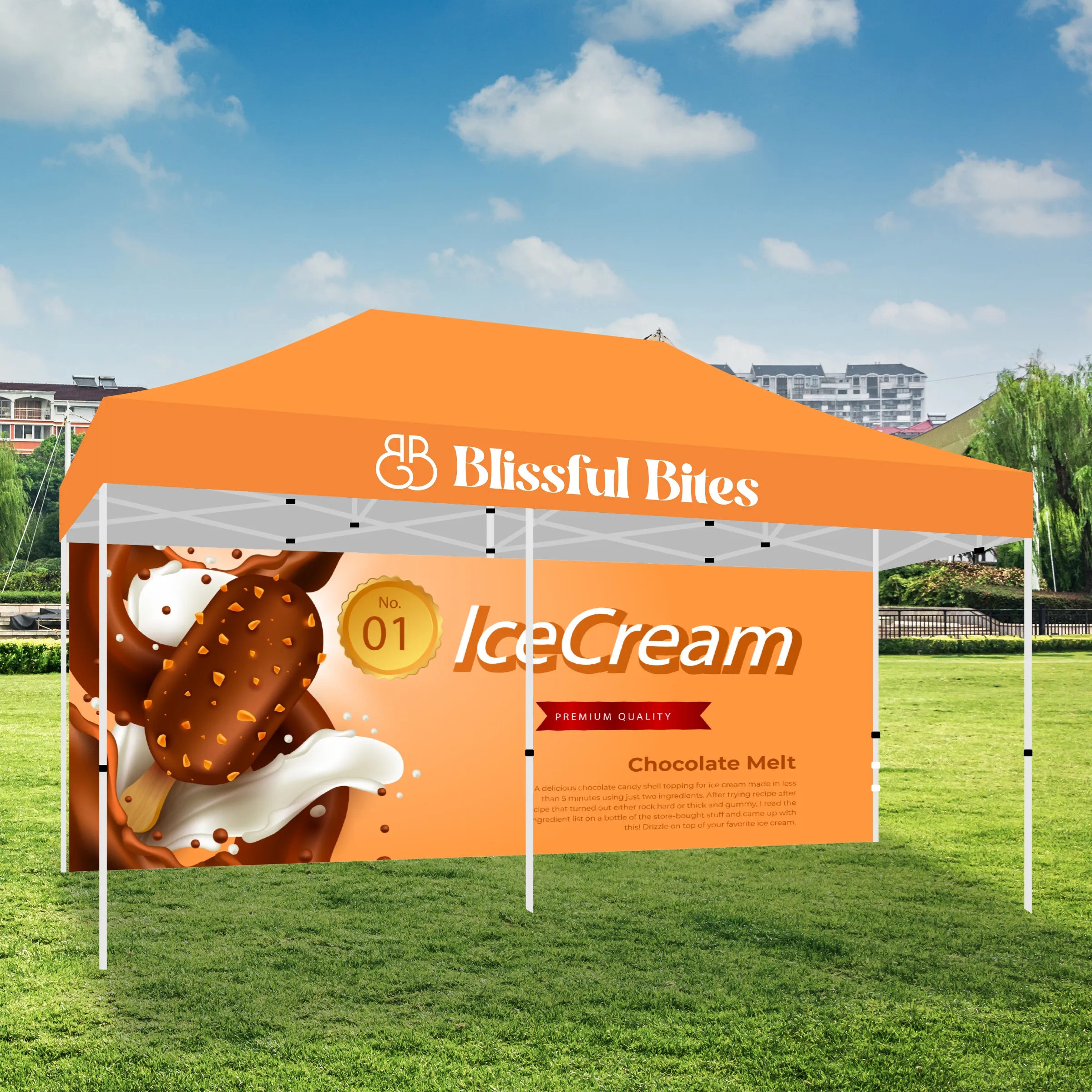 10' X 20' Tent w/ Full Color Canopy and Back Wall 3