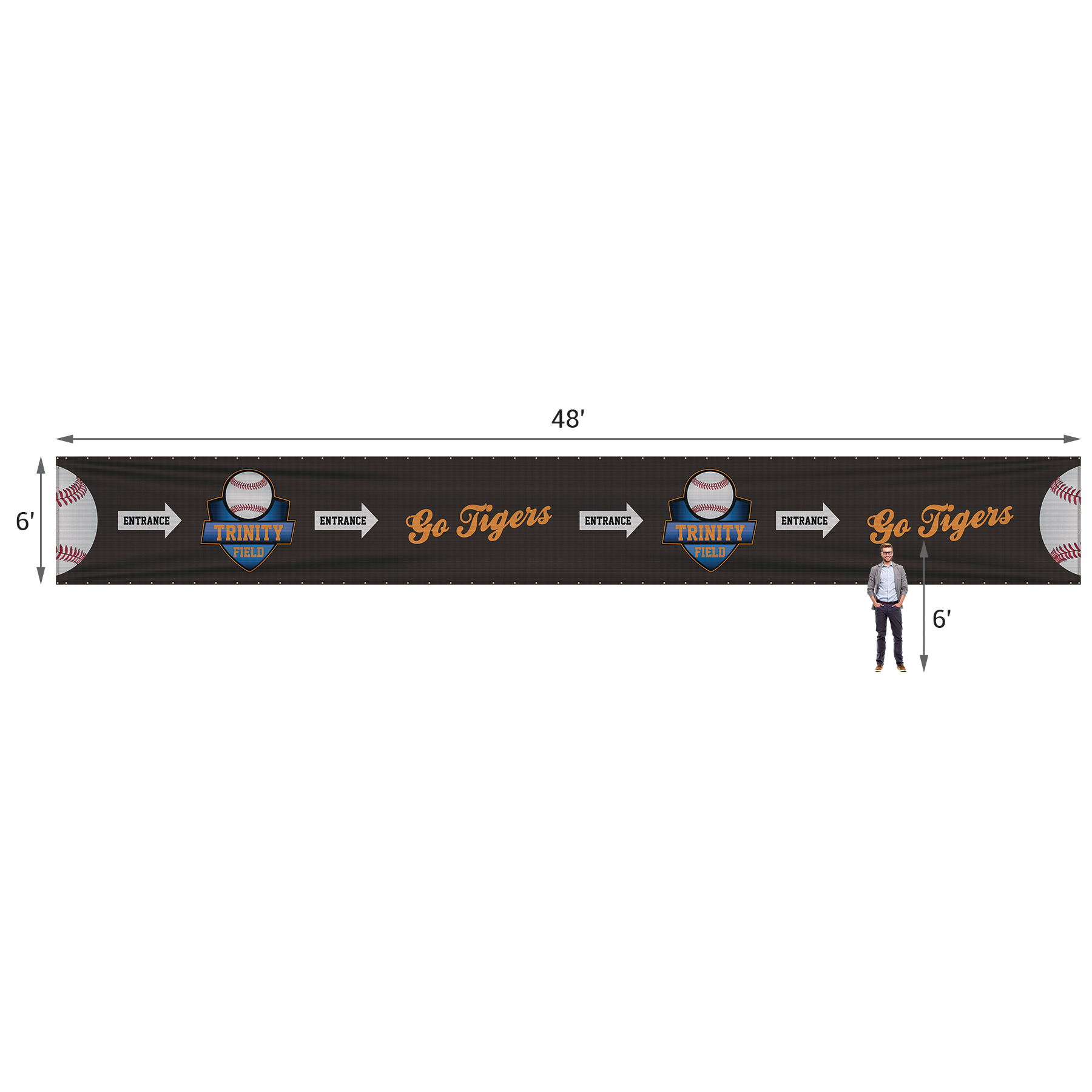 6' x 48' Premium Polyester Mesh Banner 15