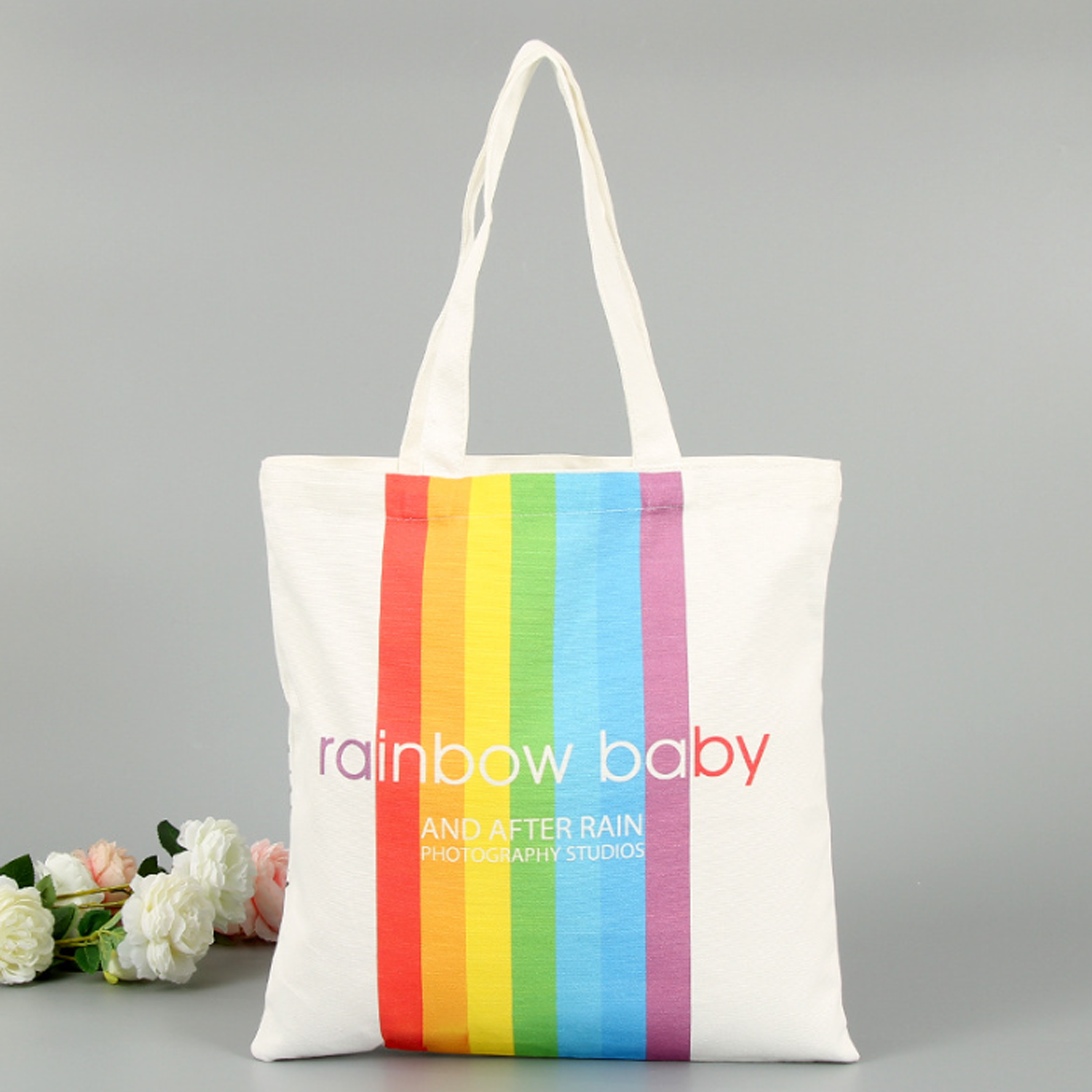 Rainbow Canvas Tote Bag 3