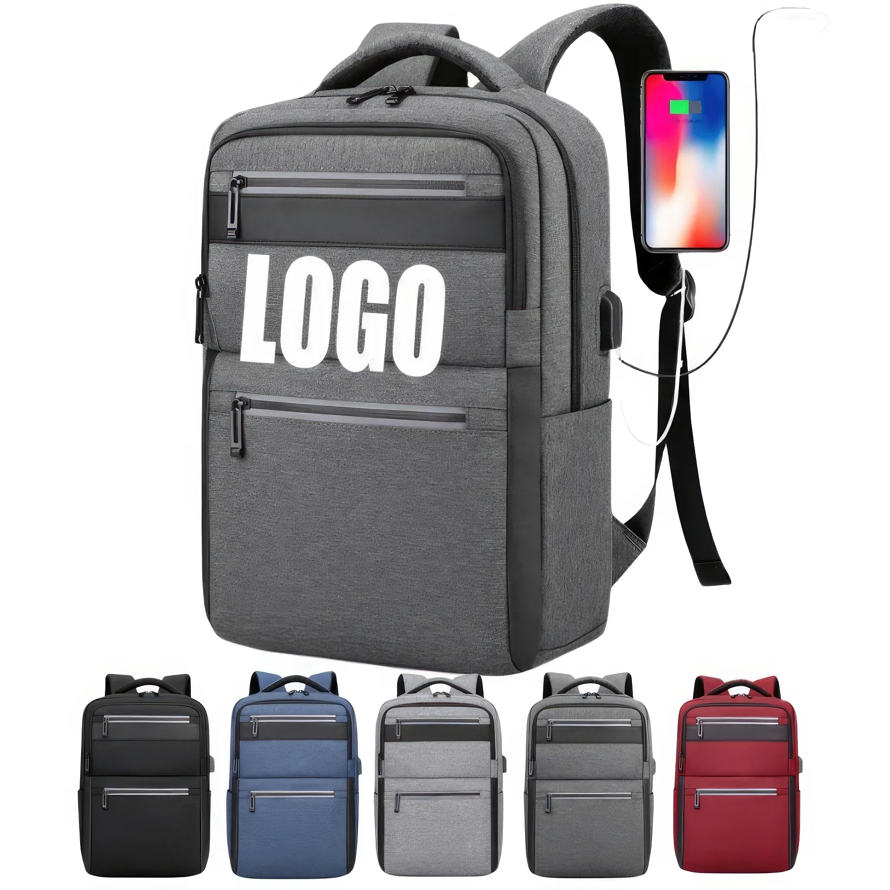 Business School Travel Backpack with USB Port 3