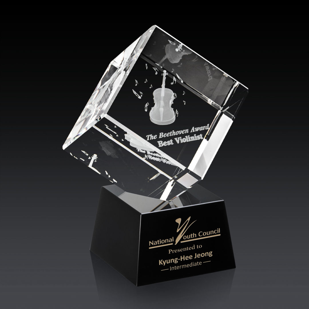Burrill 3D Award on Robson Base - Black 4