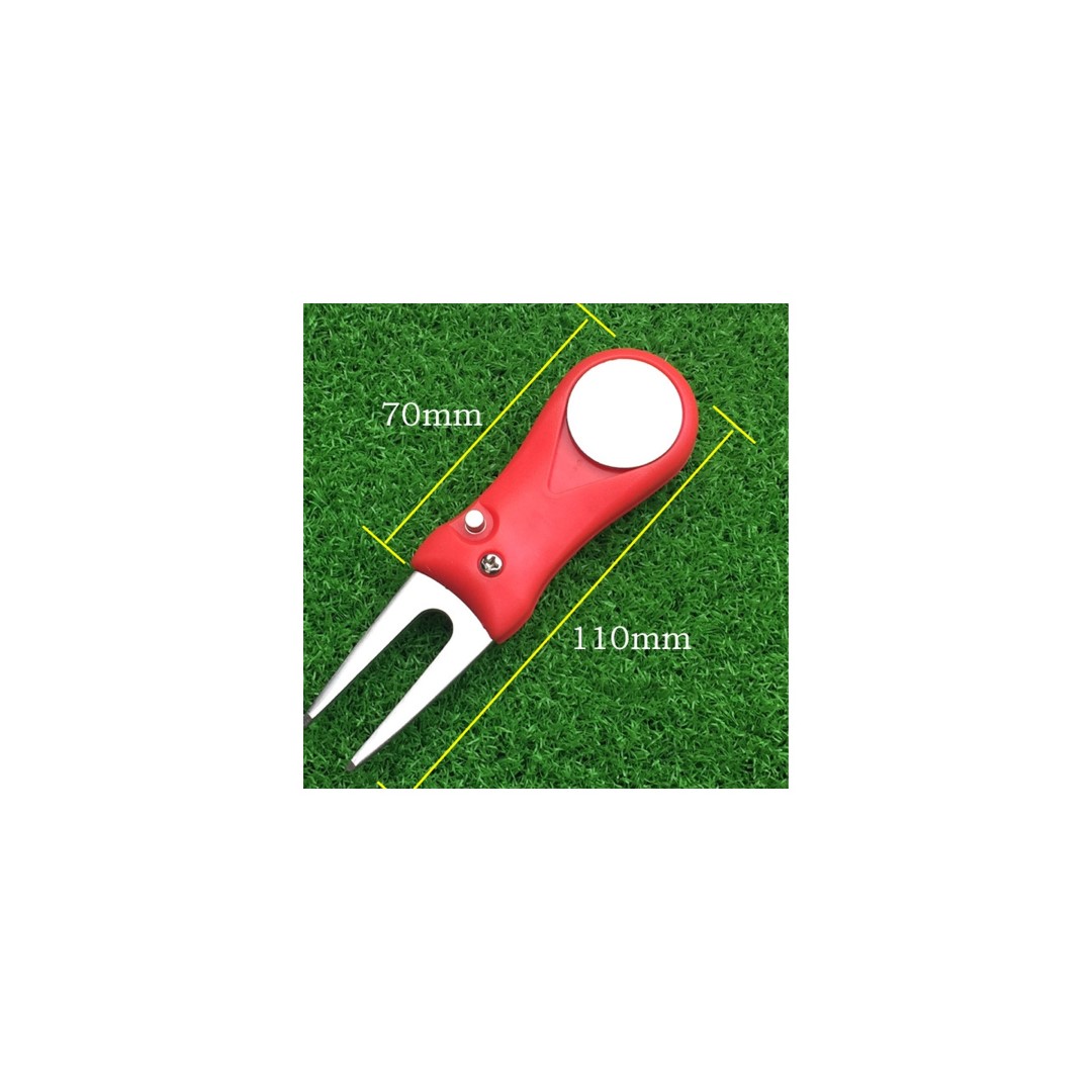 Golf Divot Repair Tool Foldable Stainless Steel Switchblade 4