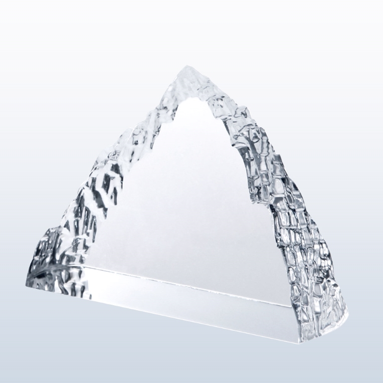 Peak Iceberg (Clear Edge) Optic Crystal Award - Medium