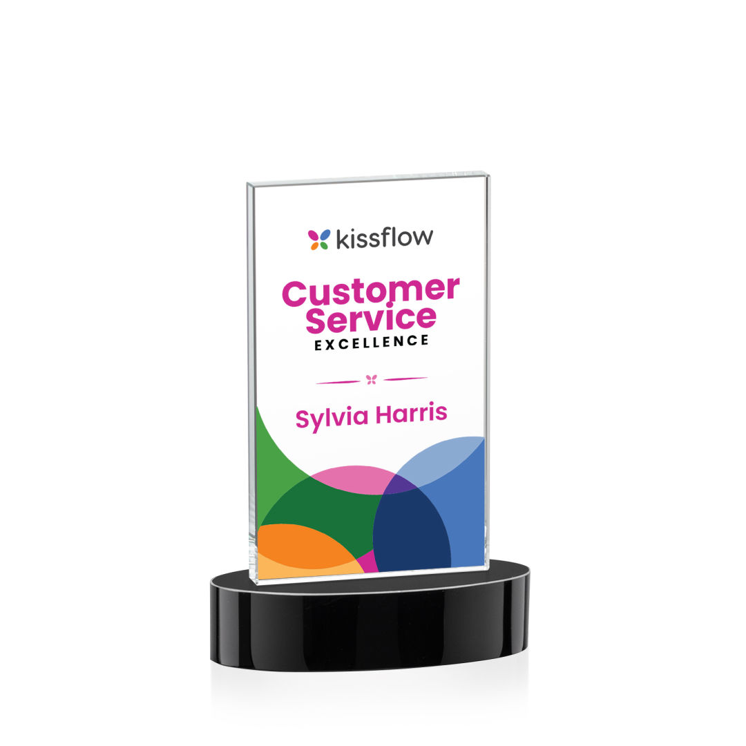 Heathrow VividPrint™ Award on Alberton Base - Black 3
